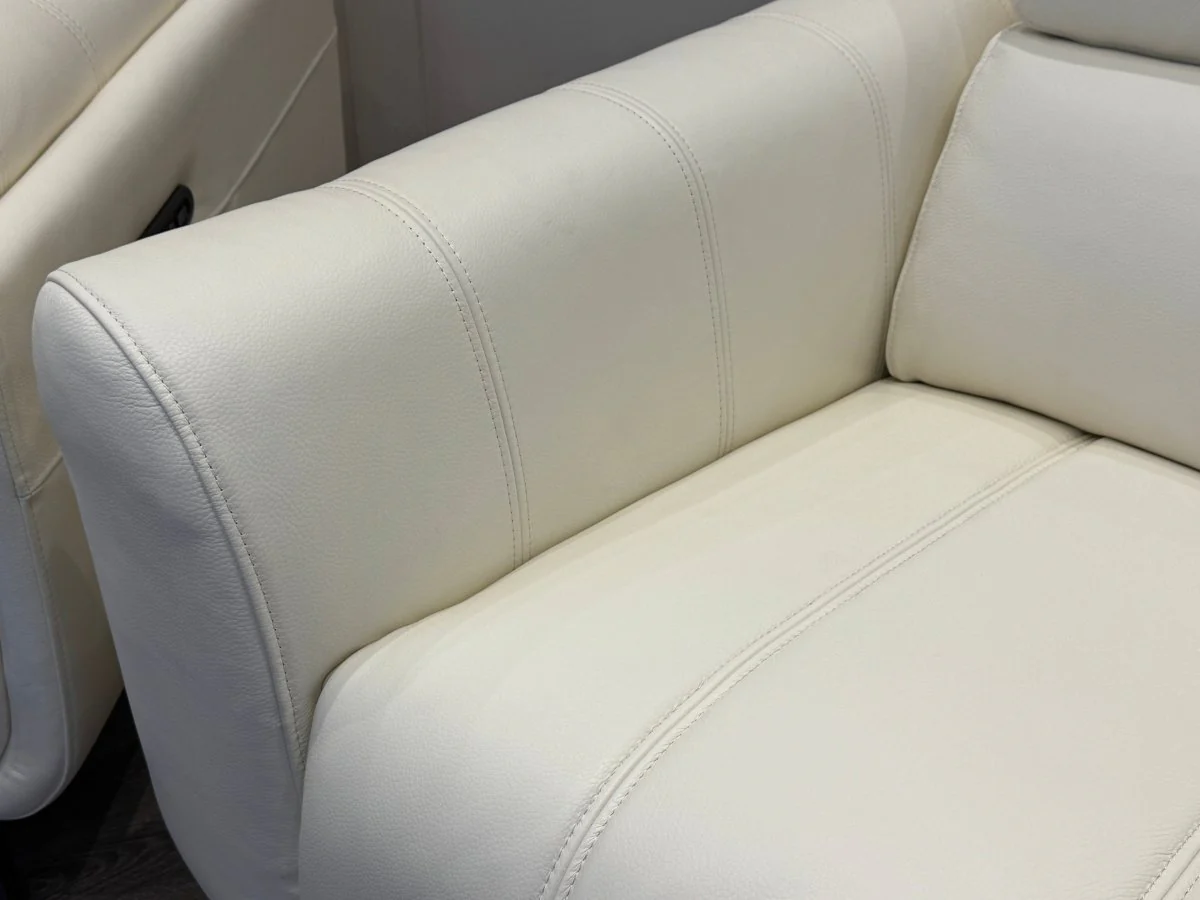 Amber 3+1+1 Seater Sofa Set, Power Recliner & Headrests, Frost Leather - Image 6