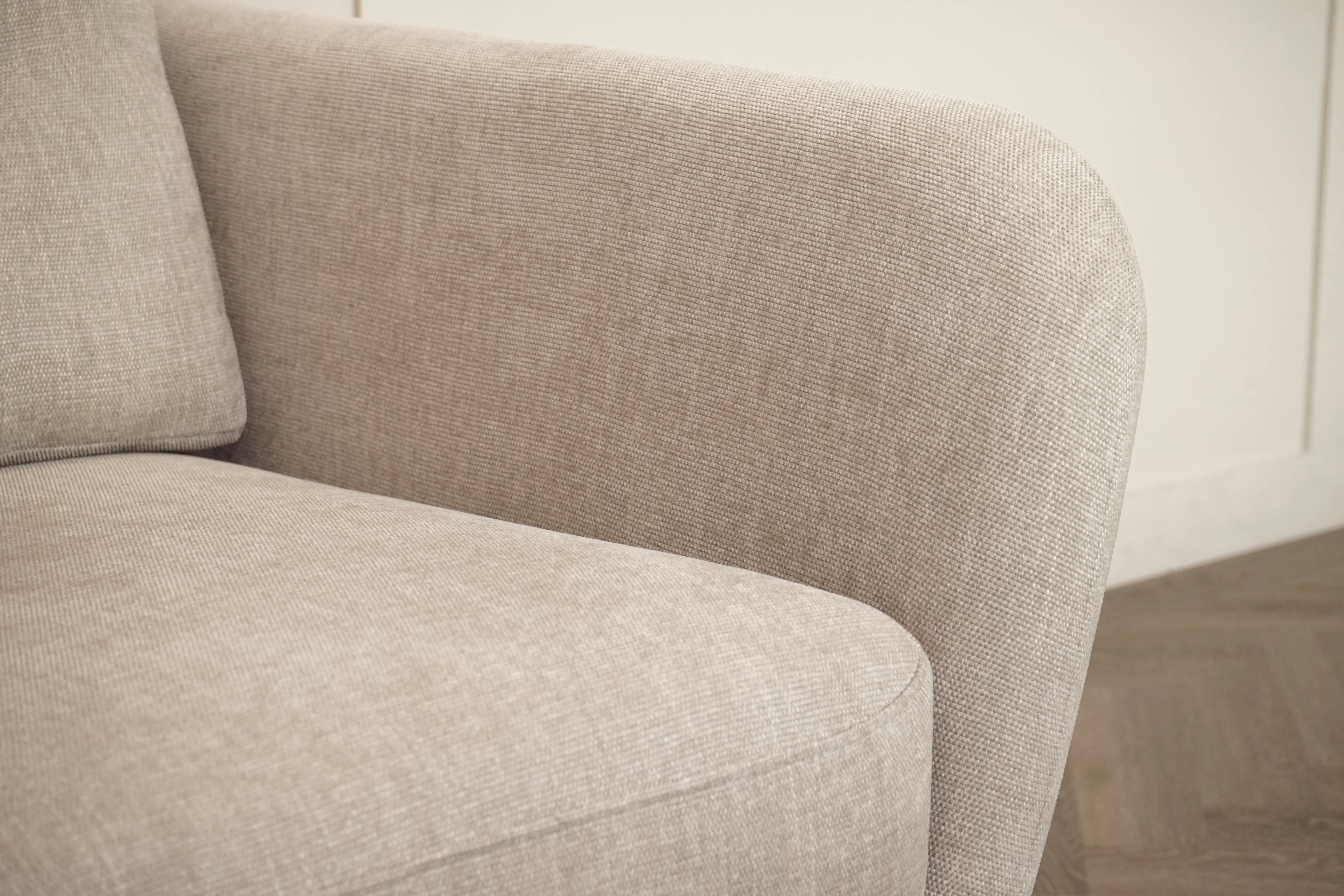Arlo Large 3 Seater Sofa, Chunky Chenille Natural - Image 5