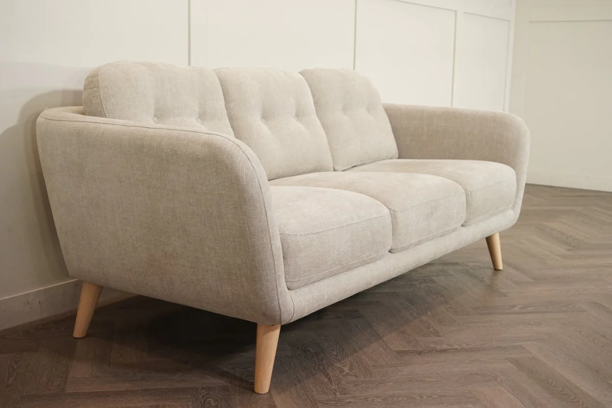 Arlo Large 3 Seater Sofa, Chunky Chenille Natural - Image 8