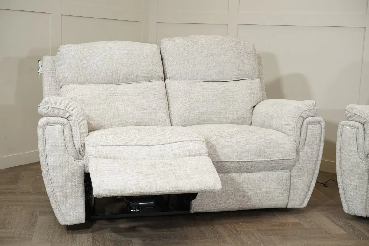 Ashbury 3+2 Seater Power Reclining Sofa Set, Hopsack Silver - Image 8