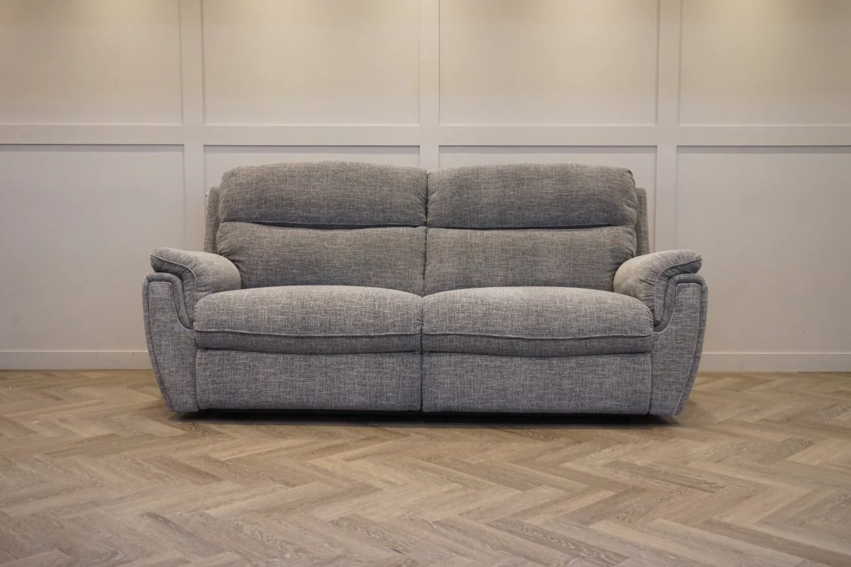 Ashbury 3 Seater Power Reclining Sofa, Chenille Weave Charcoal Grey - Image 10
