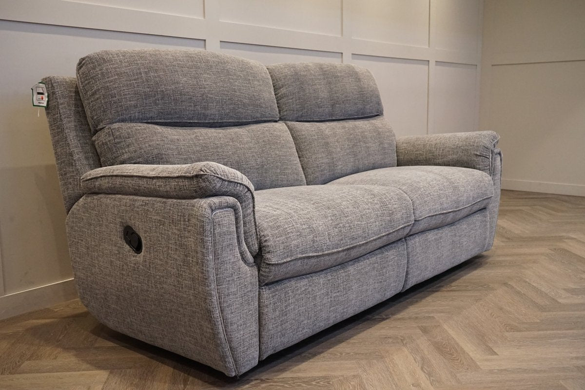 Ashbury 3 Seater Power Reclining Sofa, Chenille Weave Charcoal Grey - Image 13