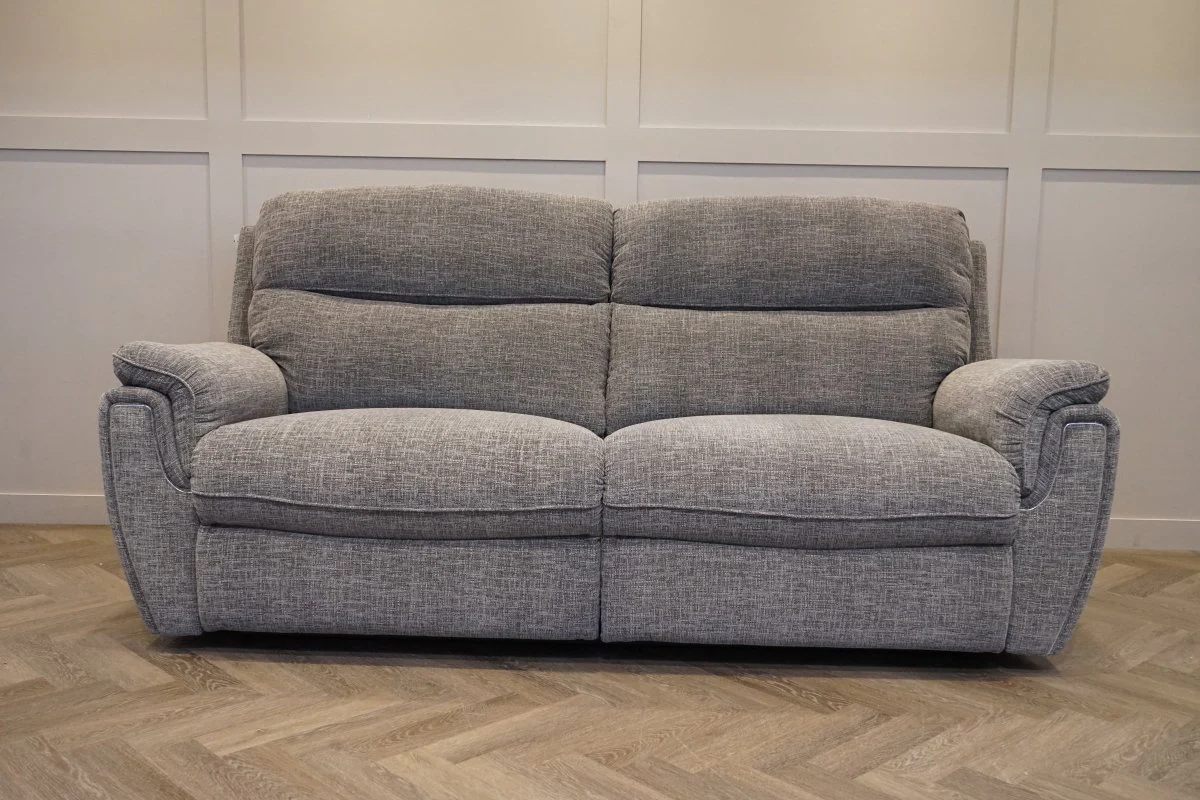 Ashbury 3 Seater Power Reclining Sofa, Chenille Weave Charcoal Grey - Image 14