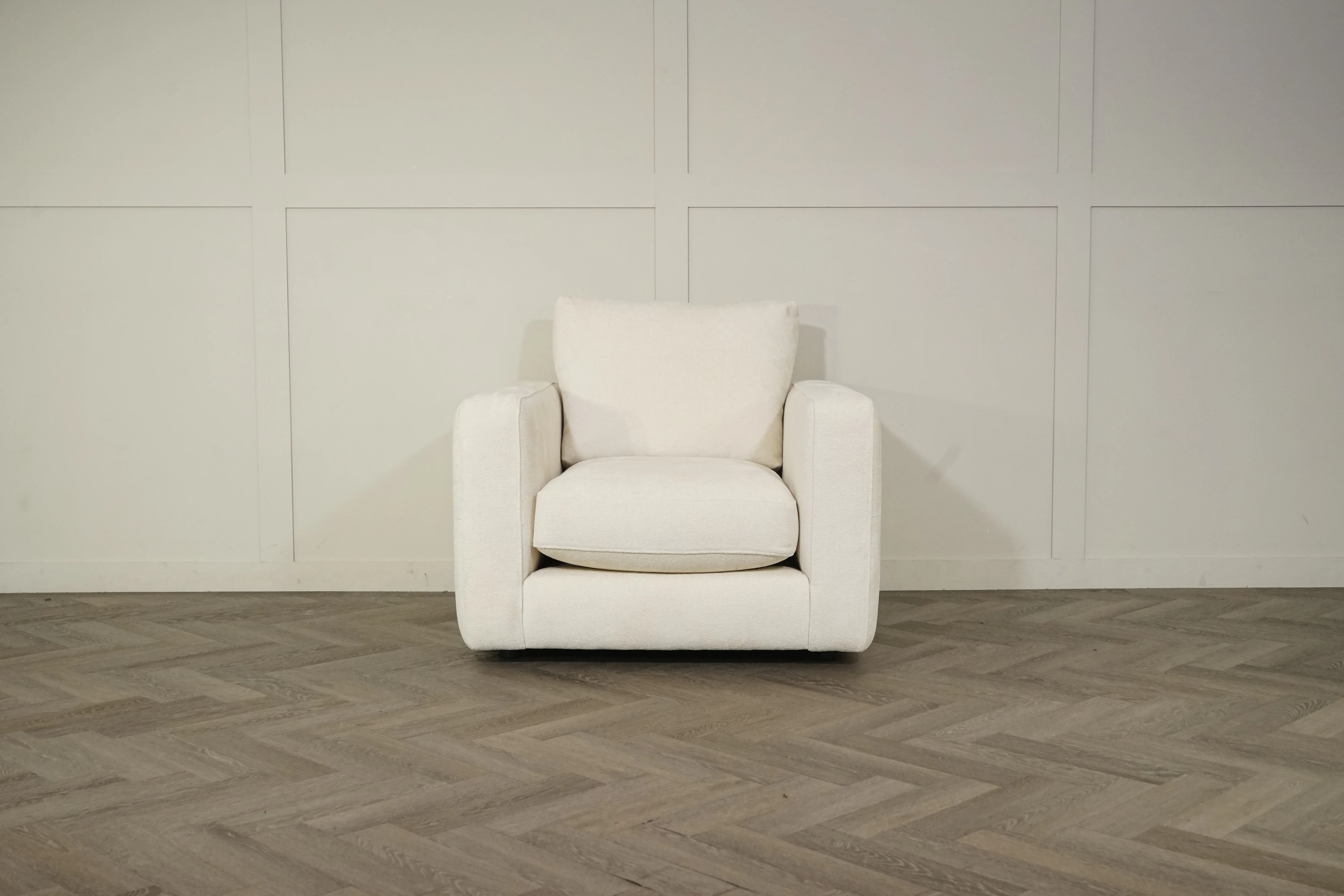 Bahrain Fabric Armchair, Ivory Mix - Image 3