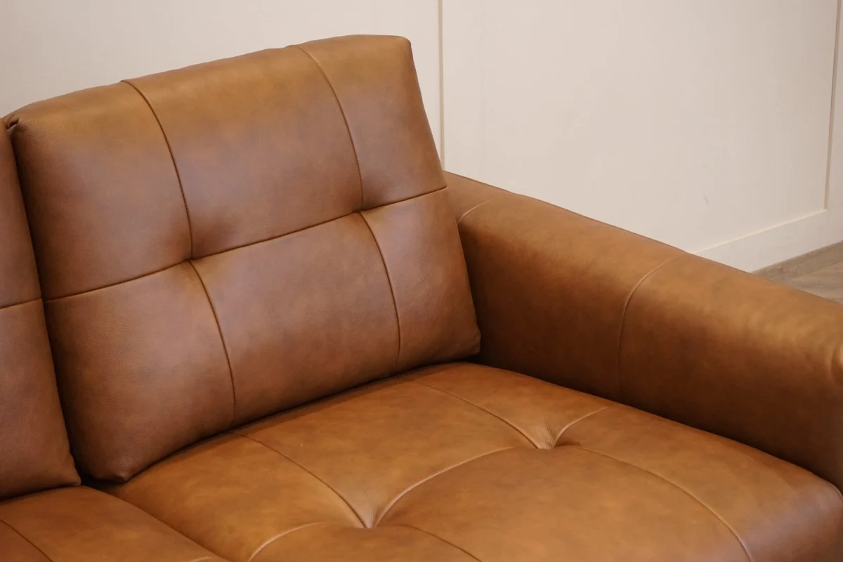 Bailey 2 Seater Leather Sofa, Premium Cocoa - Image 5