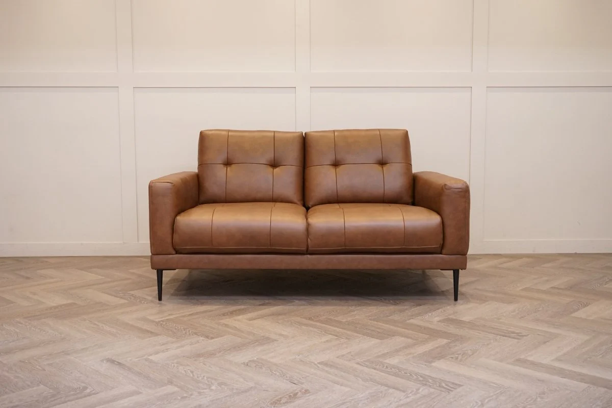 Bailey 2 Seater Leather Sofa, Premium Cocoa - Image 8