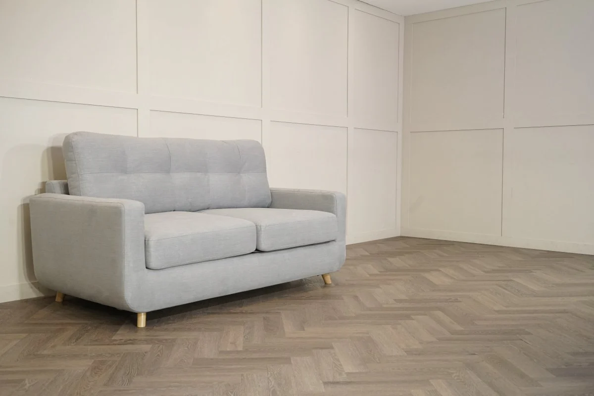 Barbican 2 Seater Sofa Bed, Soft Weave Light Grey - Image 5