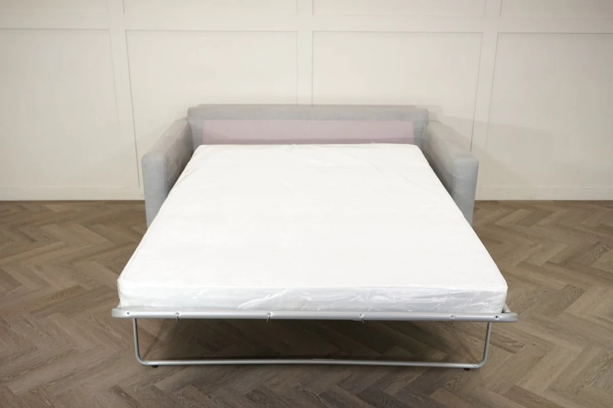 Barbican 2 Seater Sofa Bed, Soft Weave Light Grey - Image 6