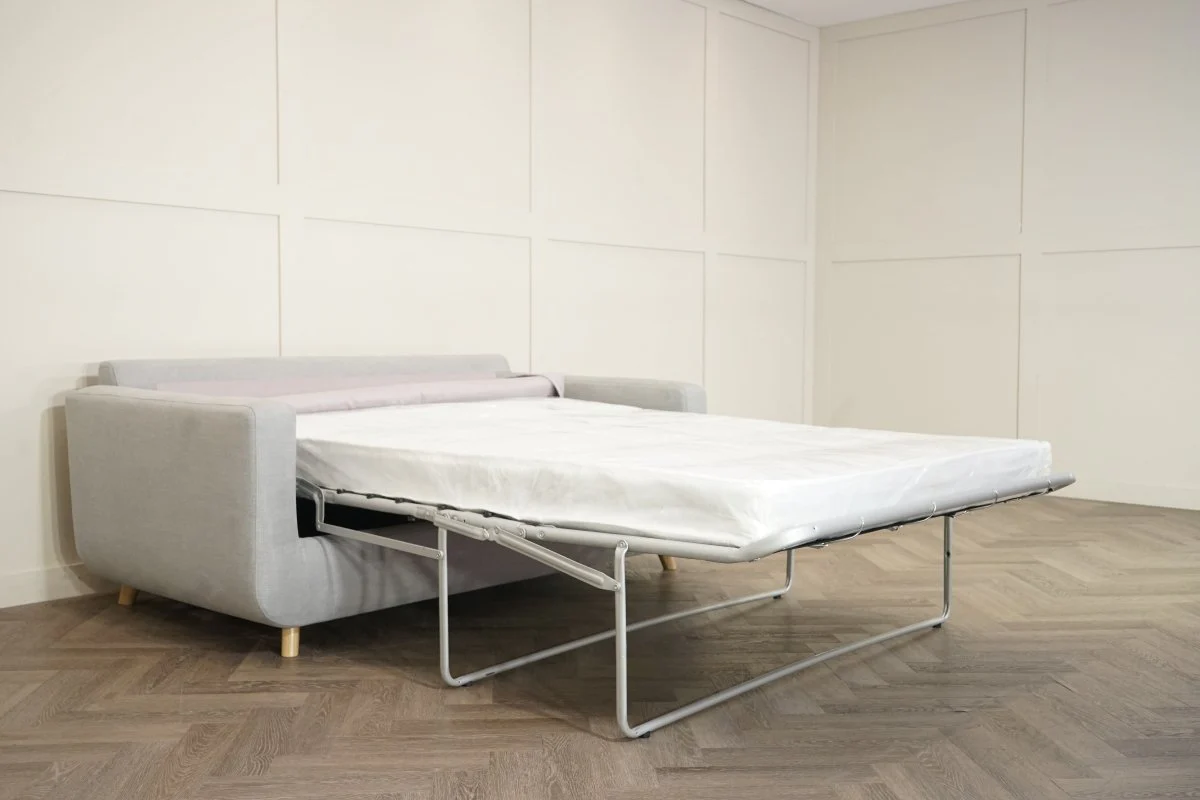 Barbican 2 Seater Sofa Bed, Soft Weave Light Grey - Image 8