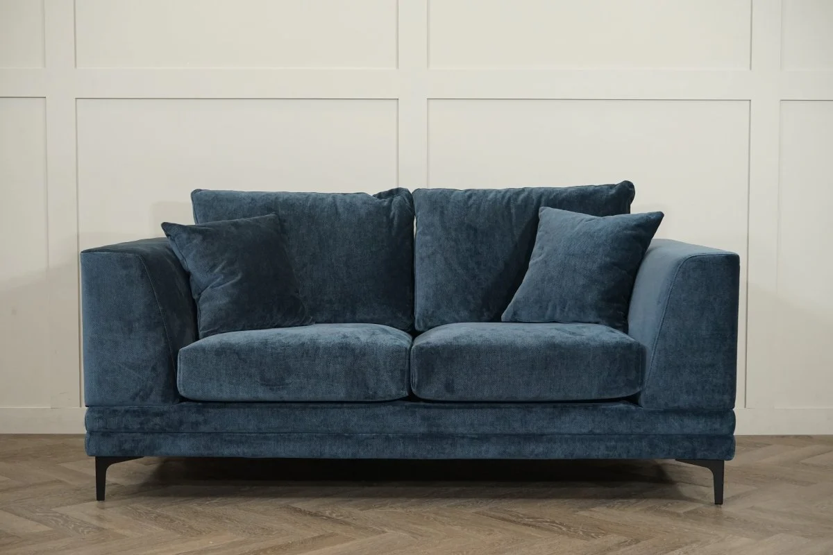 Belvedere Fabric Sofa Set, Chunky Chenille Navy - Image 4