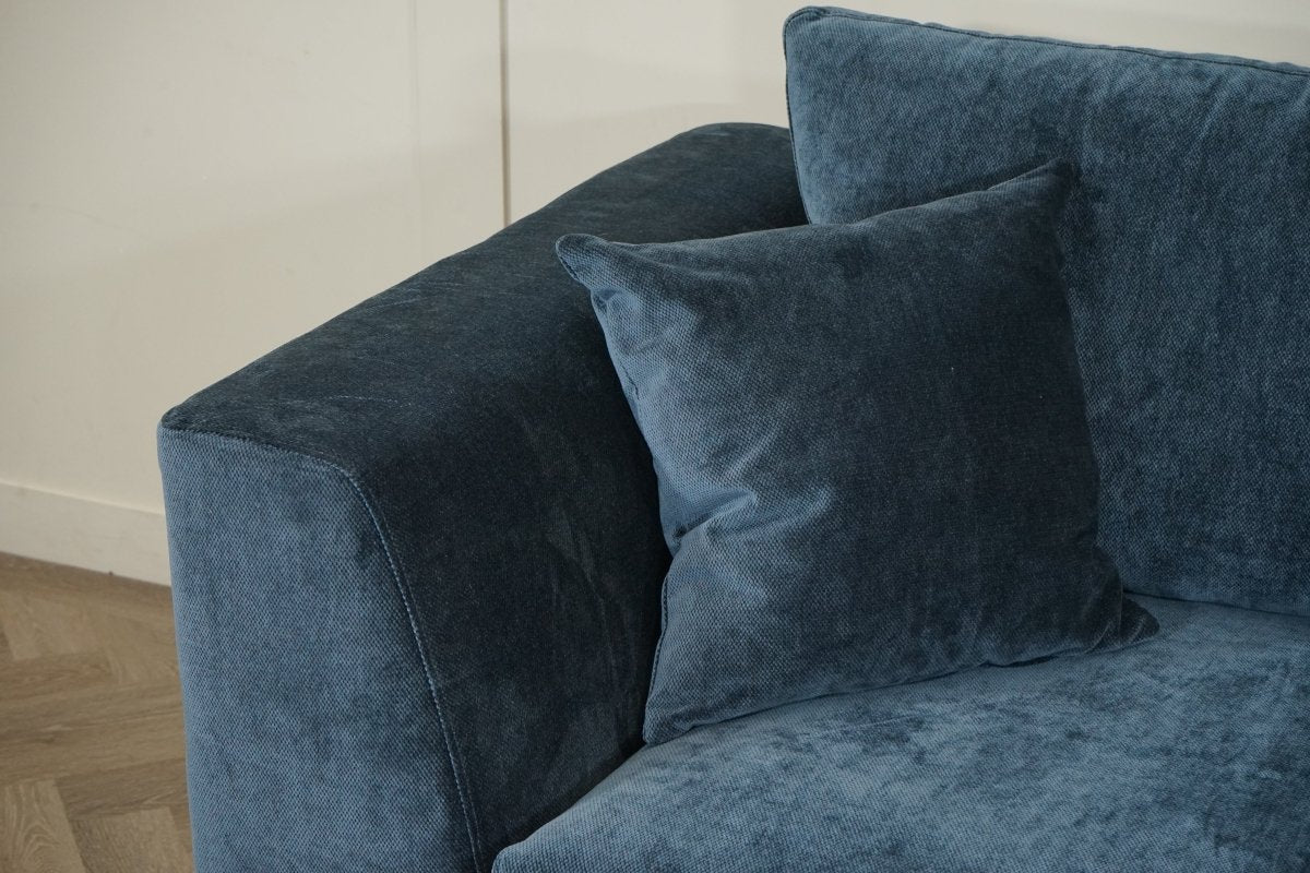 Belvedere Fabric Sofa Set, Chunky Chenille Navy - Image 5