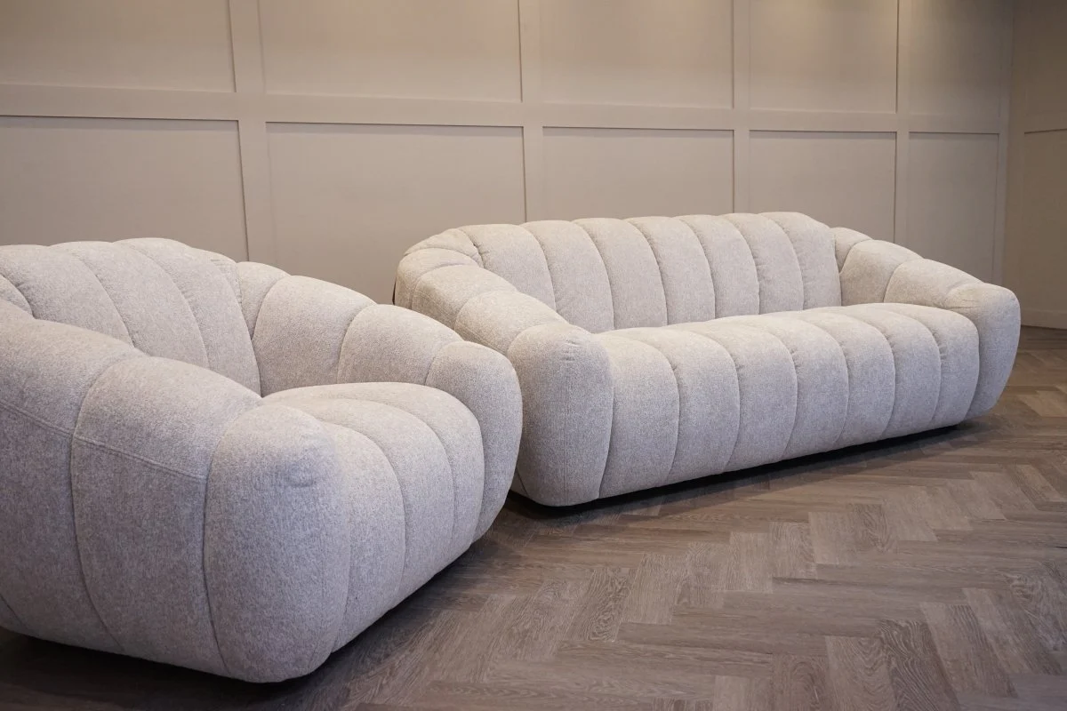Bubble Large 3 Seater Sofa & Armchair, Cloudy Grey - Image 4