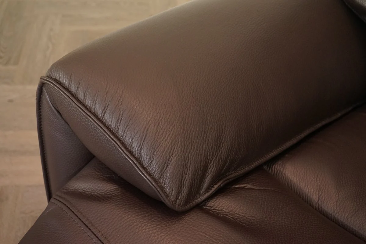 Caldbeck 3 Seater Power Recliner Sofa, Head Tilt, Lumbar & Heat, Coffee Brown - Image 10