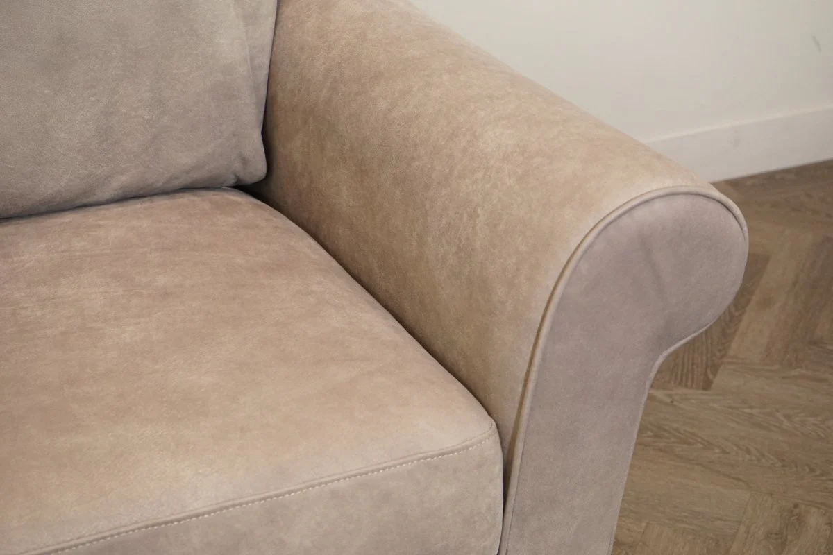 Camber Grand 4 Seater Leather Sofa, Demetra Grey - Image 3