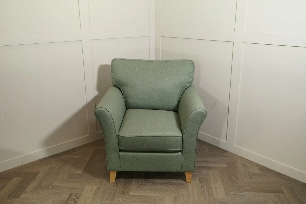 Charlotte II Armchair, Brushed Tweed Green - Image 3