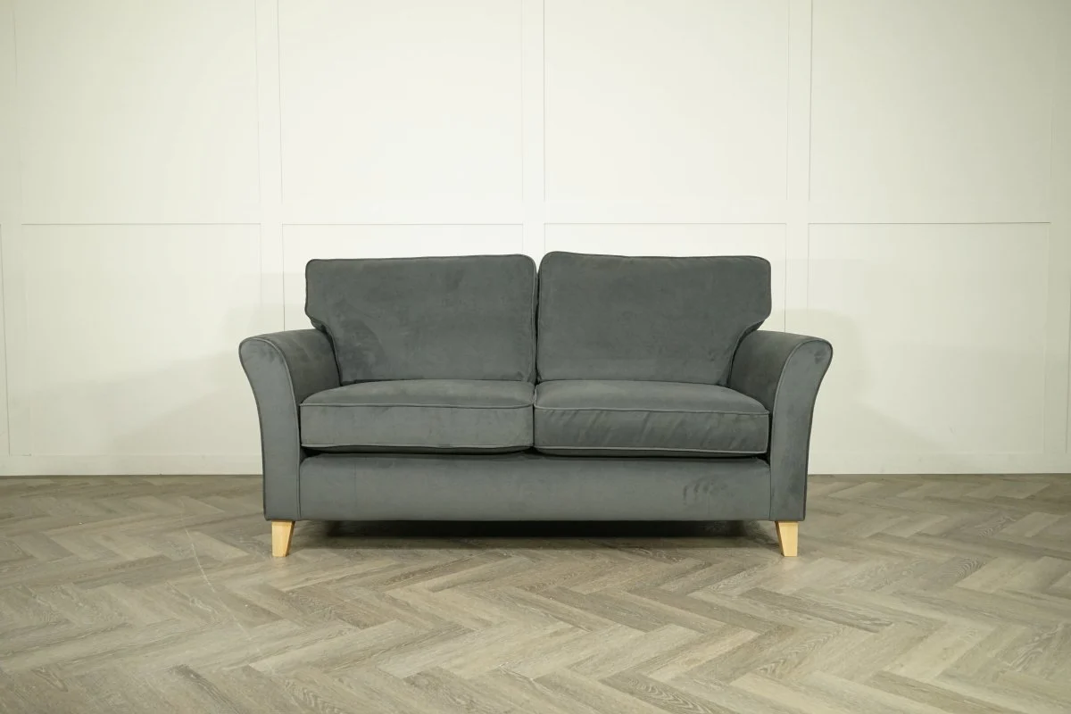 Charlotte II Large 3 Seater Sofa, Plush Velvet Charcoal - Image 7