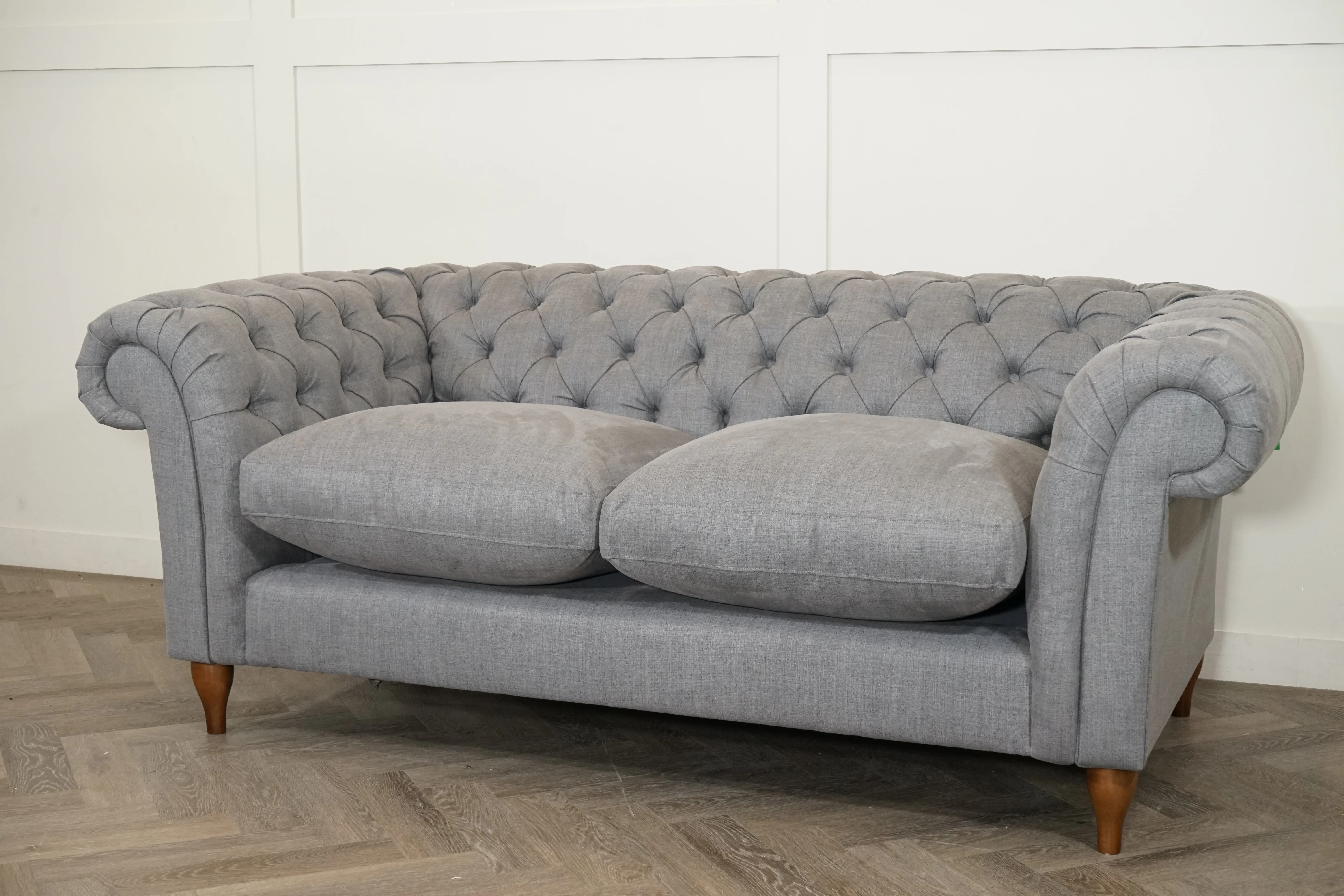 Cromwell Large 3 Seater Sofa, Soft Weave Steel - Image 4