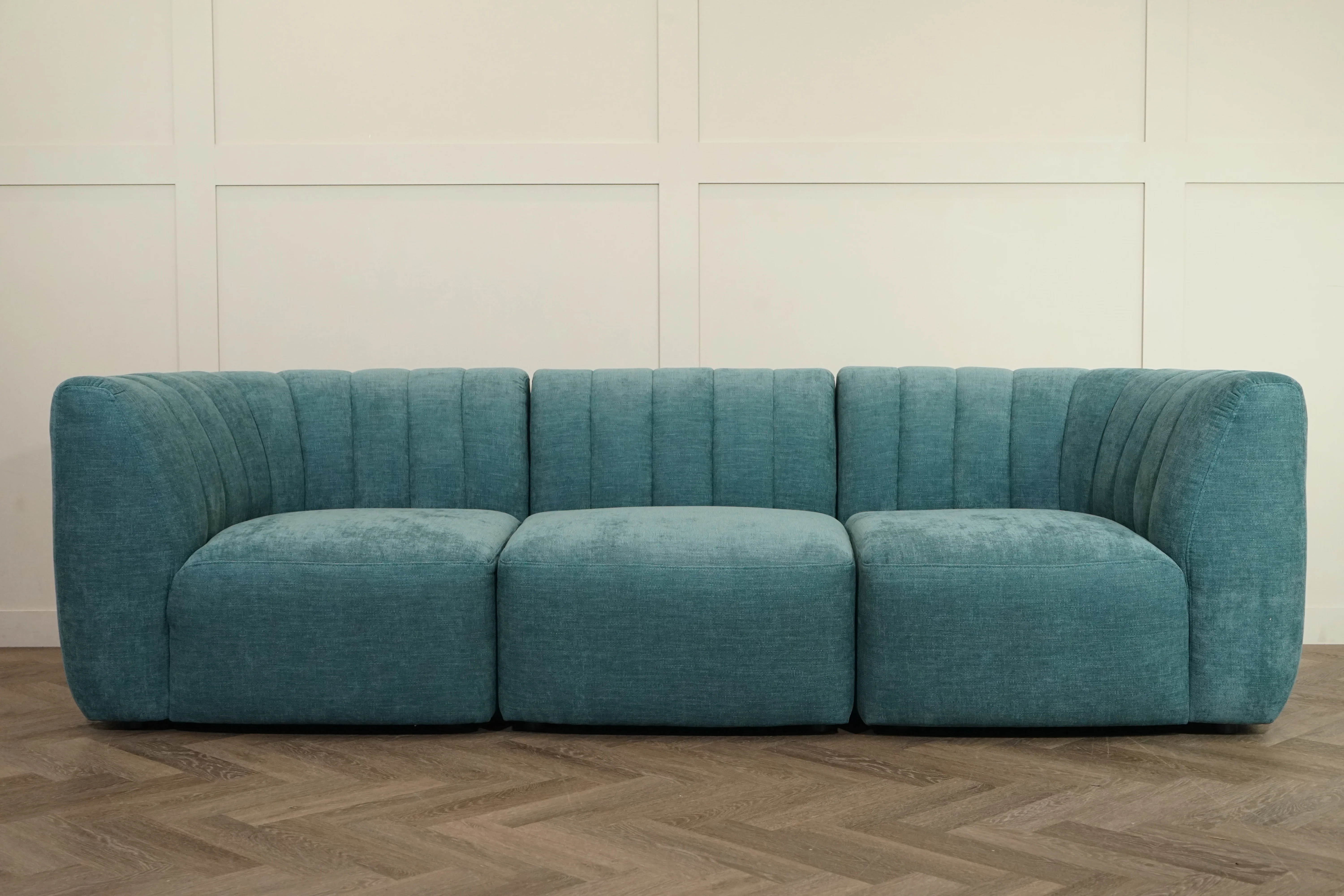 Flow Grand 3 Seater Sofa, Easy Clean Chenille Teal - Image 6