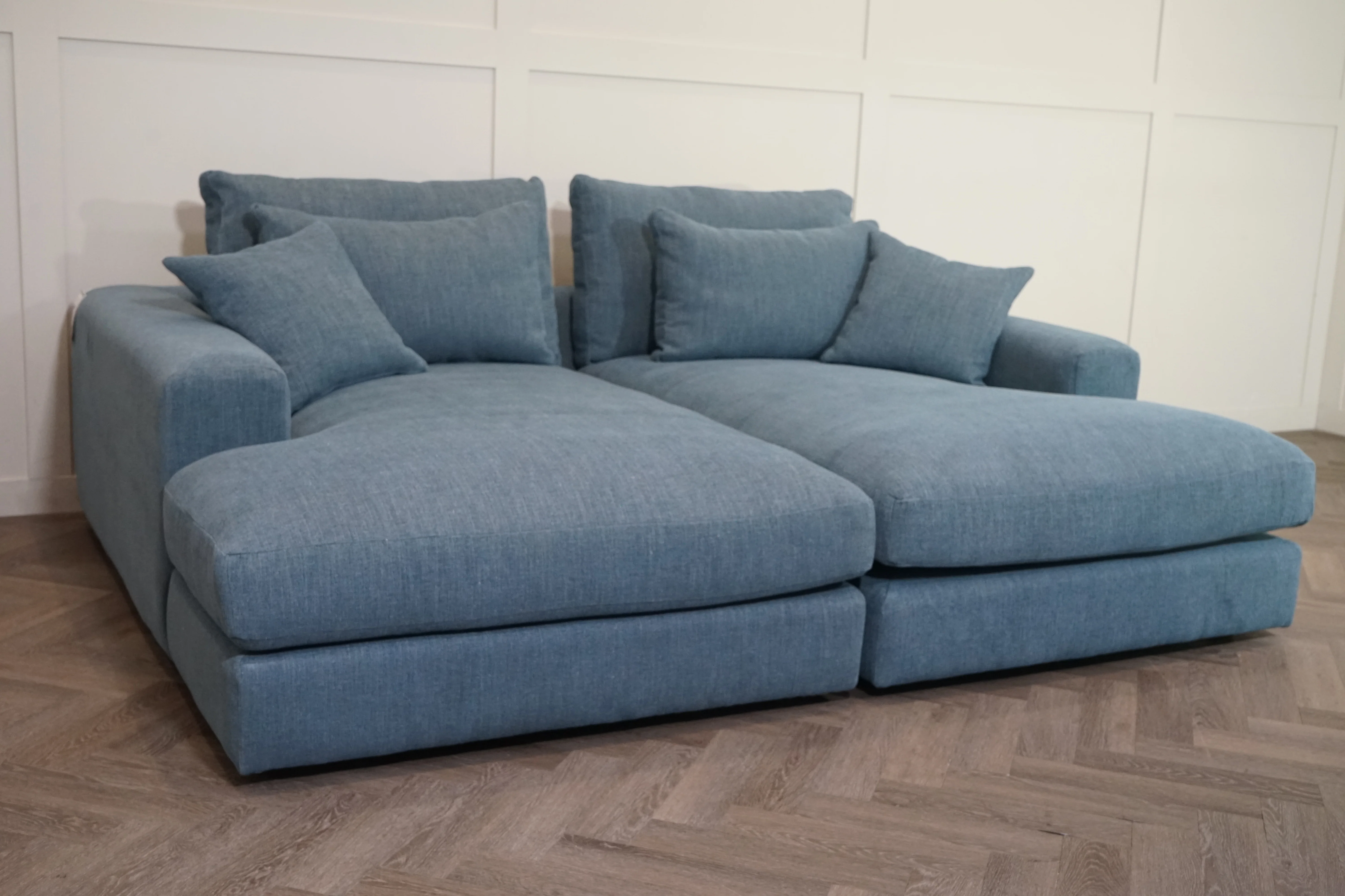Giovanni Large Fabric Chaise Sofa Unit, Tuscan Midnight - Image 5