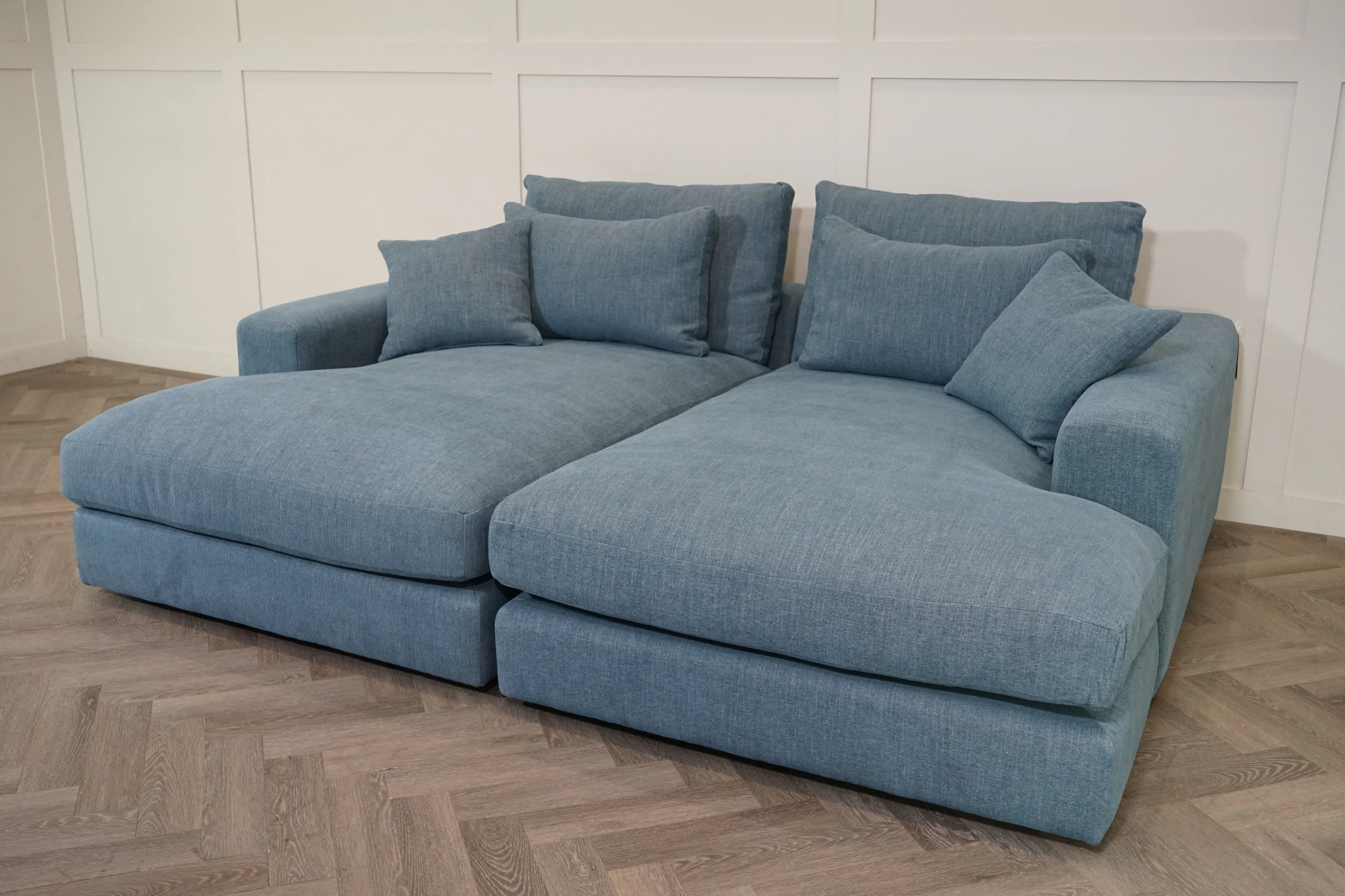Giovanni Large Fabric Chaise Sofa Unit, Tuscan Midnight - Image 7