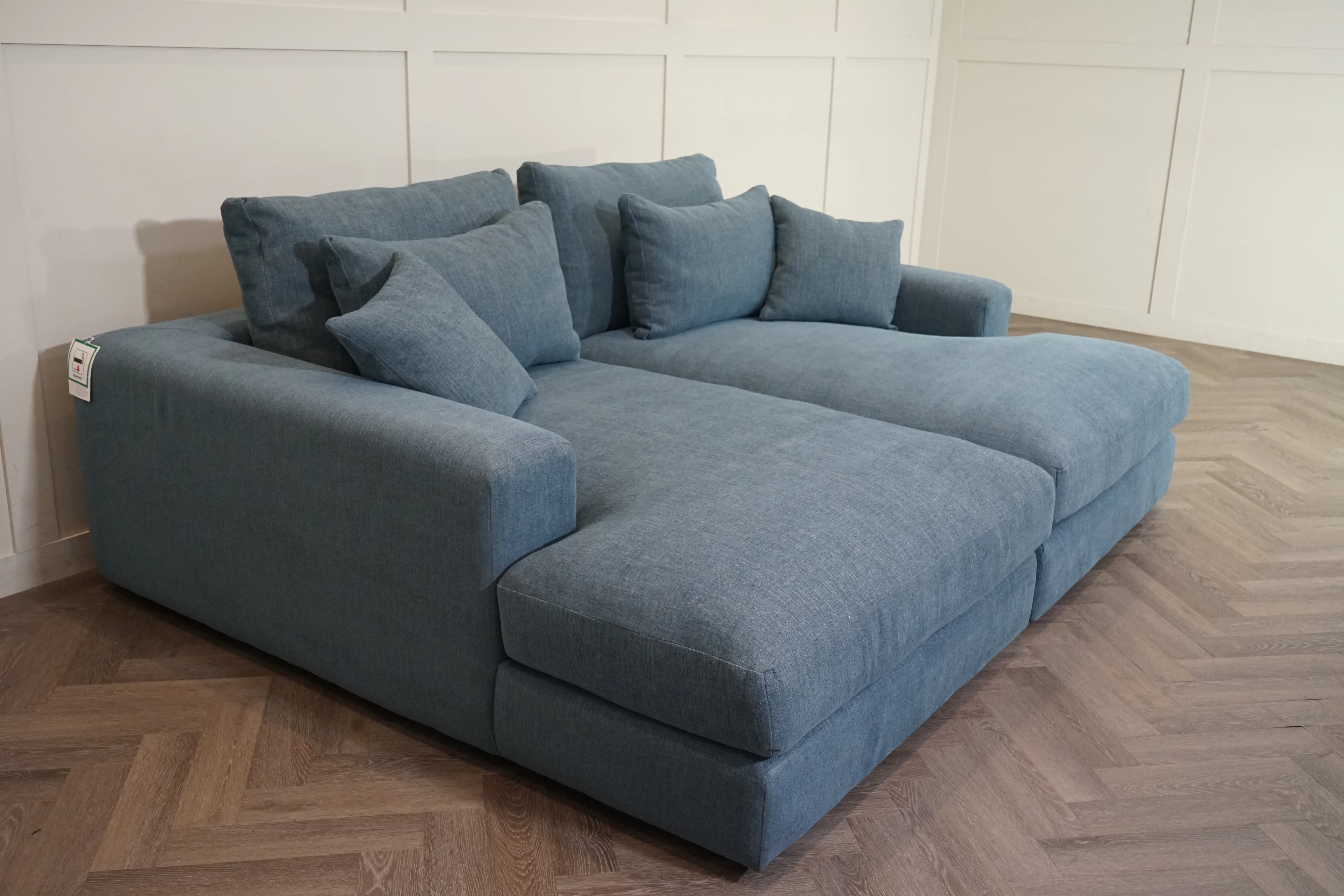 Giovanni Large Fabric Chaise Sofa Unit, Tuscan Midnight - Image 9