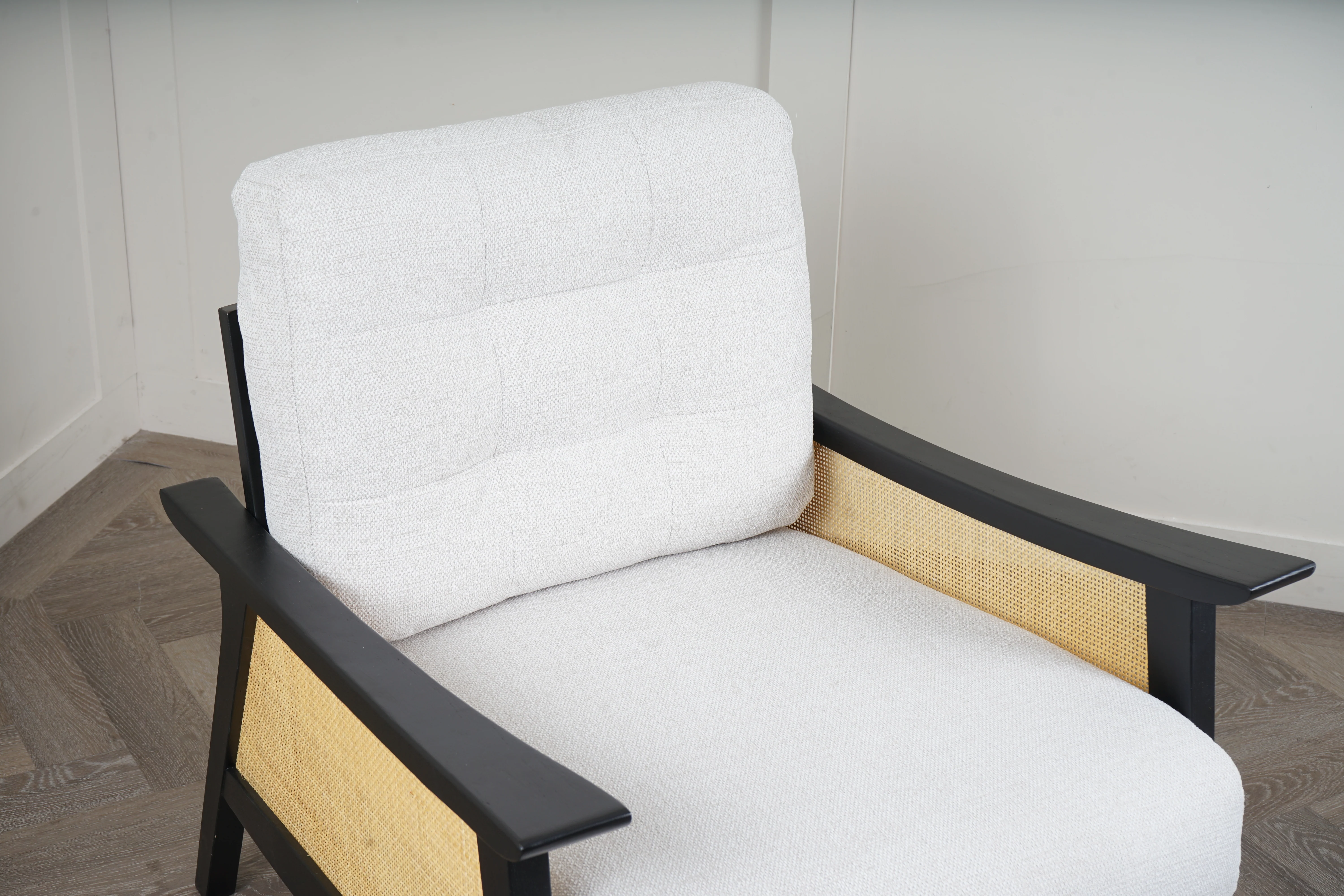 Gondola Club Chair, Black Leg, Natural - Image 4