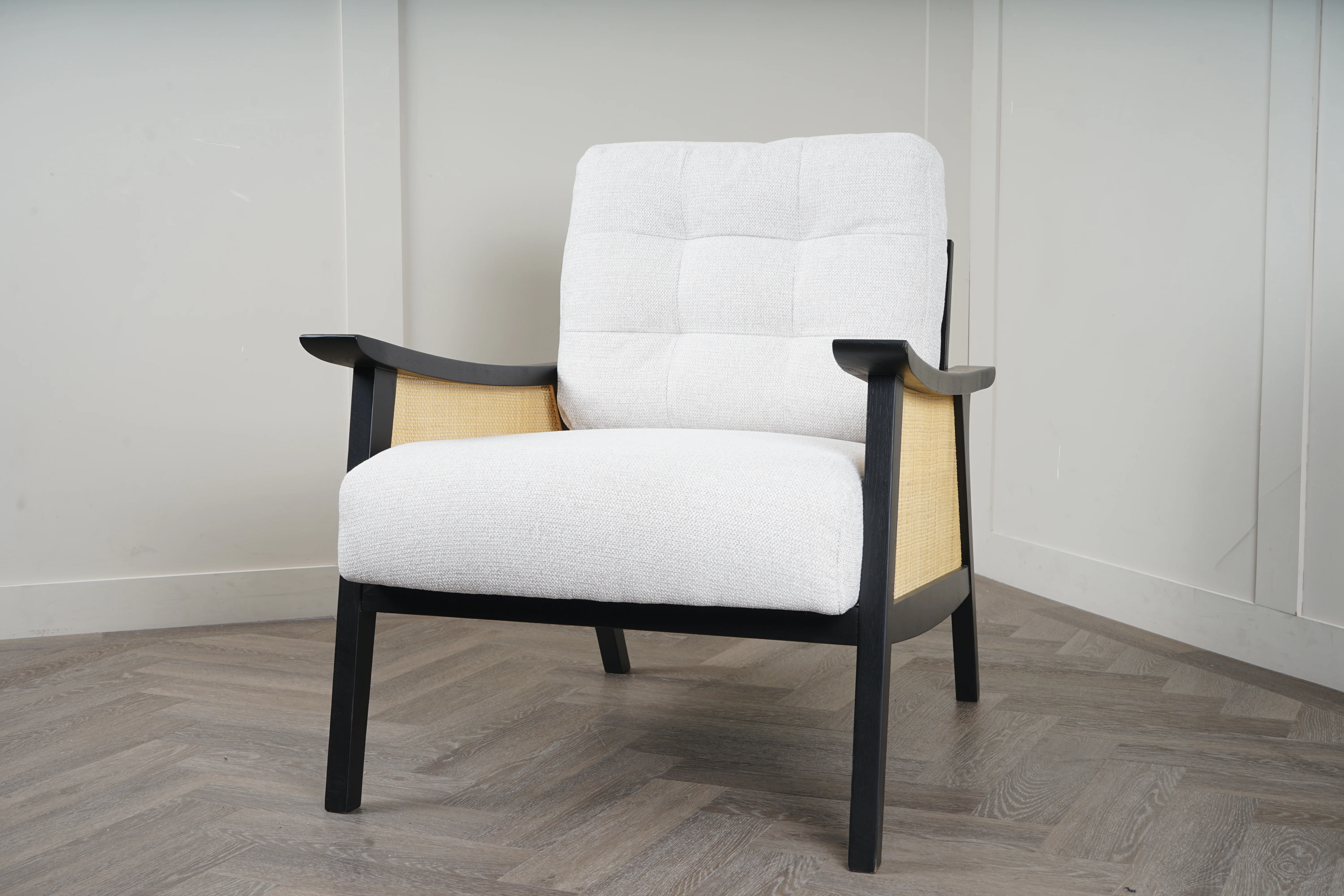 Gondola Club Chair, Black Leg, Natural - Image 5