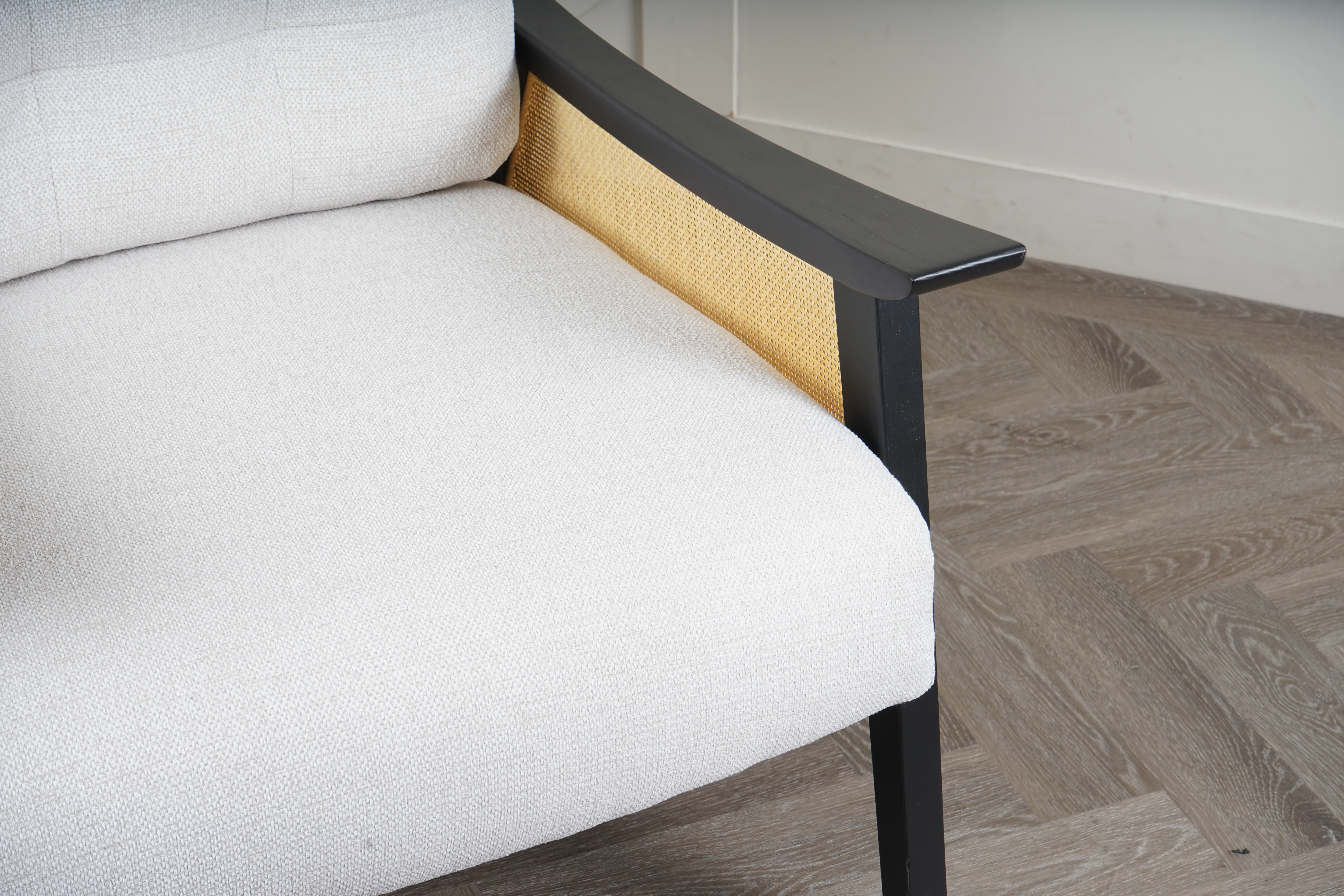 Gondola Club Chair, Black Leg, Natural - Image 6