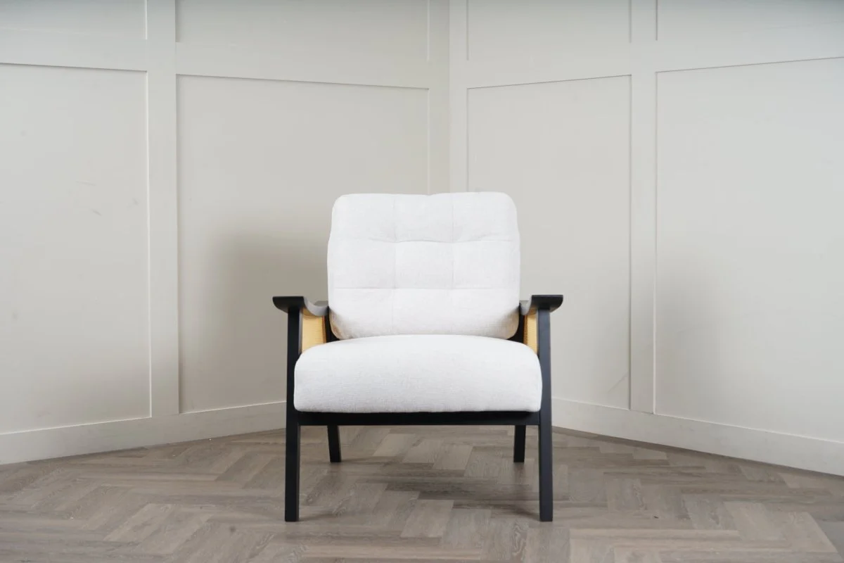 Gondola Club Chair, Black Leg, Natural - Image 7