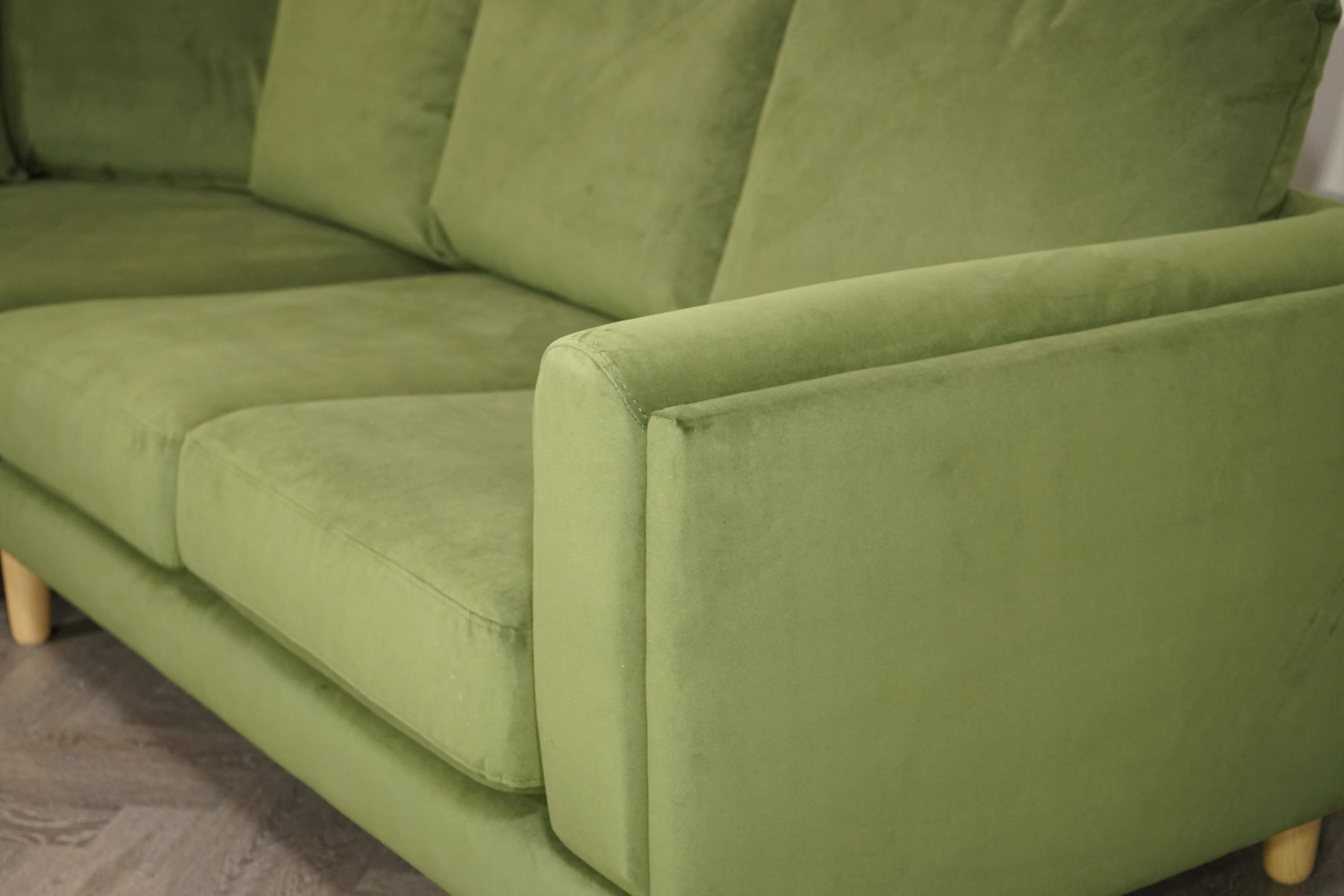 Harbour Corner Sofa, Plush Velvet Olive Green - Image 3