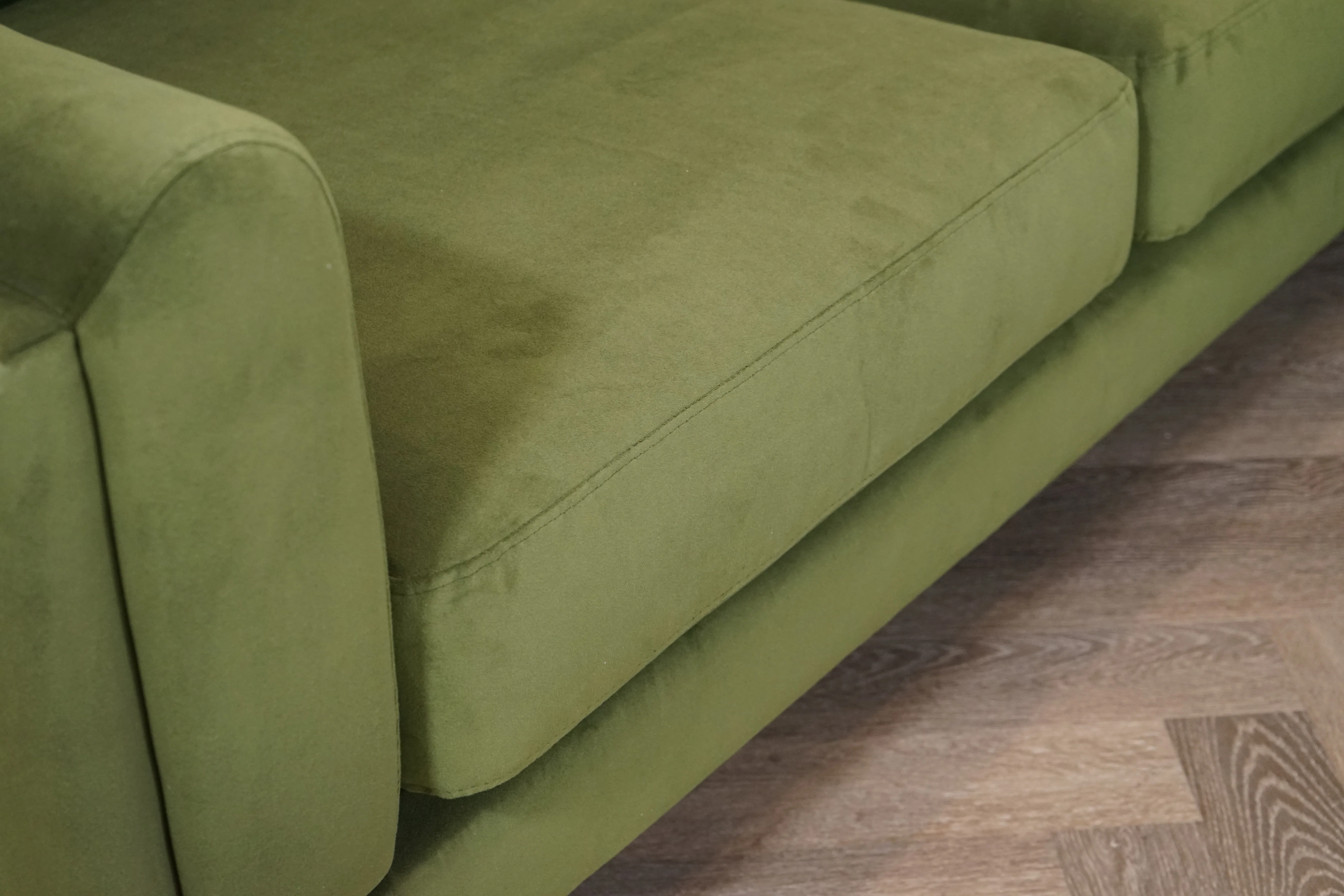 Harbour Corner Sofa, Plush Velvet Olive Green - Image 5