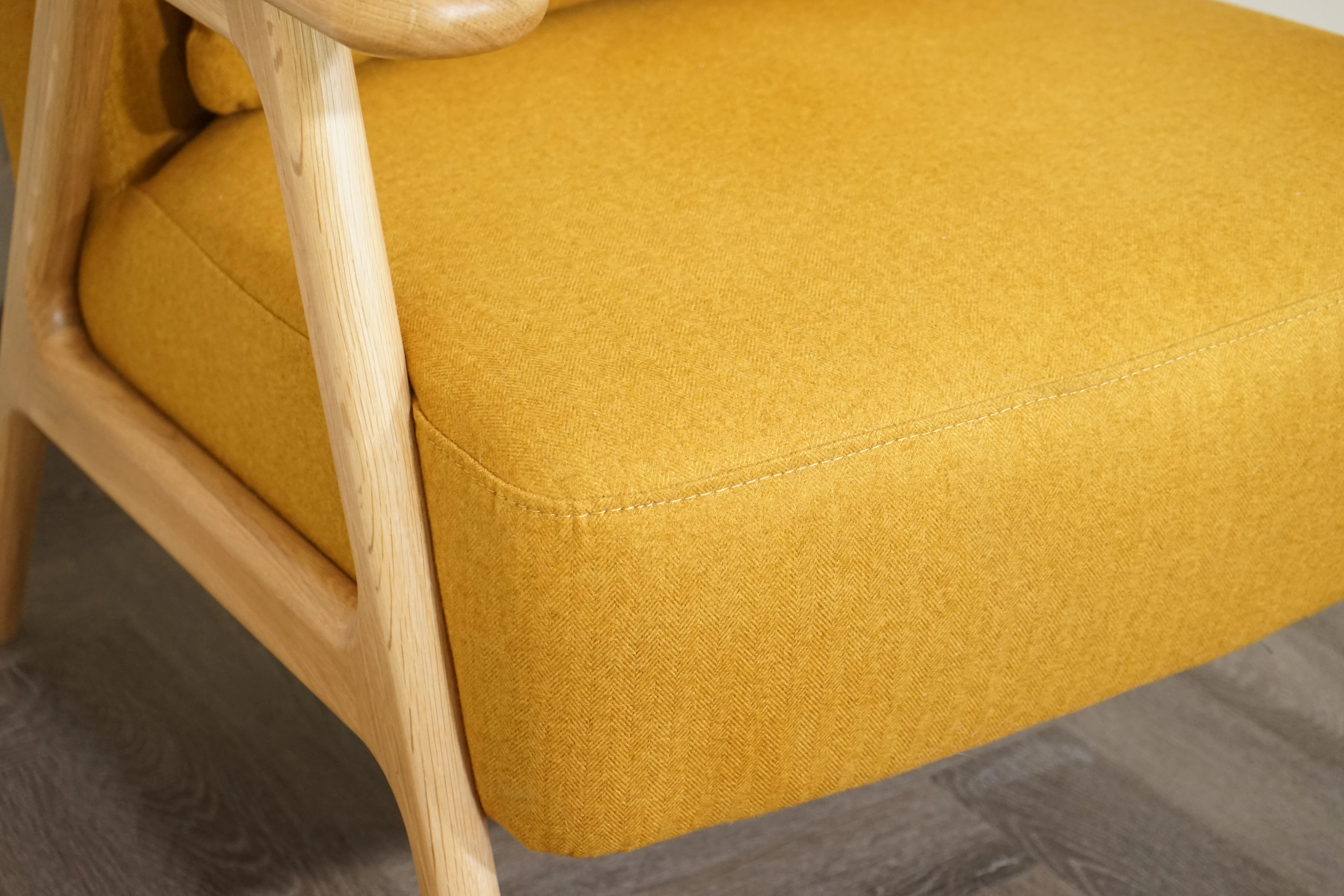 Hendricks High Back Accent Chair, Brushed Tweed Honey - Image 5