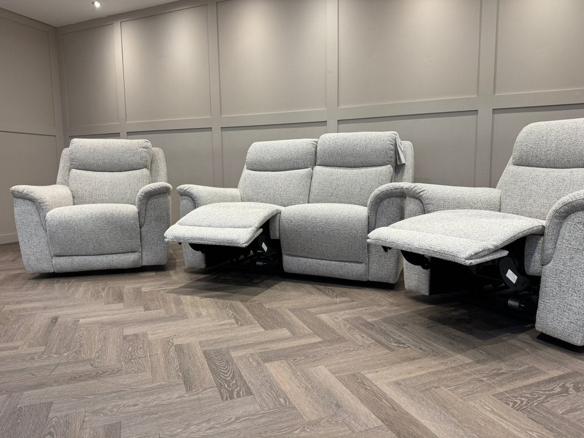 Henley 2+1+1 Seater Power Recliner Sofas, Heather Grey - Image 5