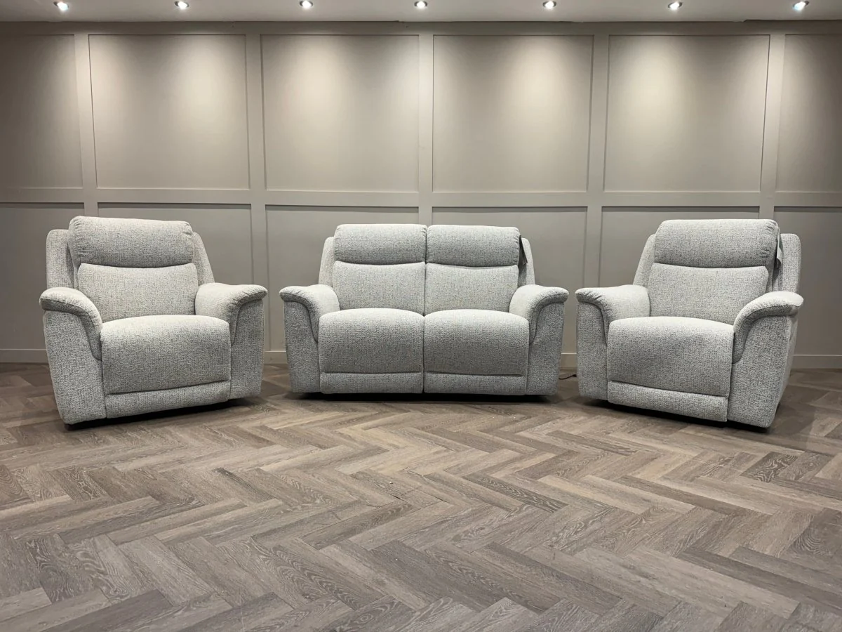 Henley 2+1+1 Seater Power Recliner Sofas, Heather Grey - Image 8