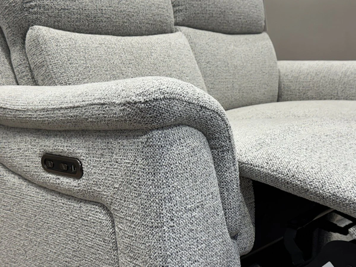 Henley 2+2 Seater Power Recliner Sofas, Heather Grey - Image 5
