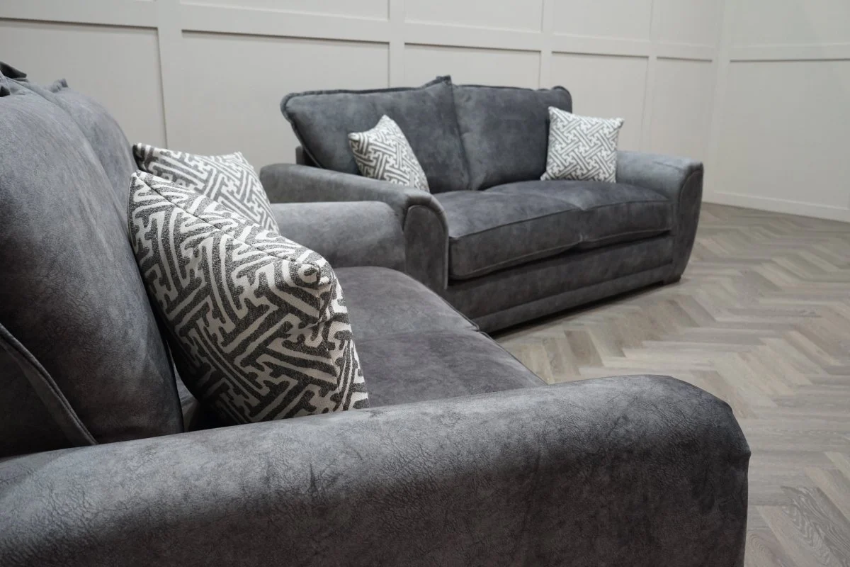 Hourglass 3 + 2.5 Seater Sofa Set, Dapple Mink - Image 12