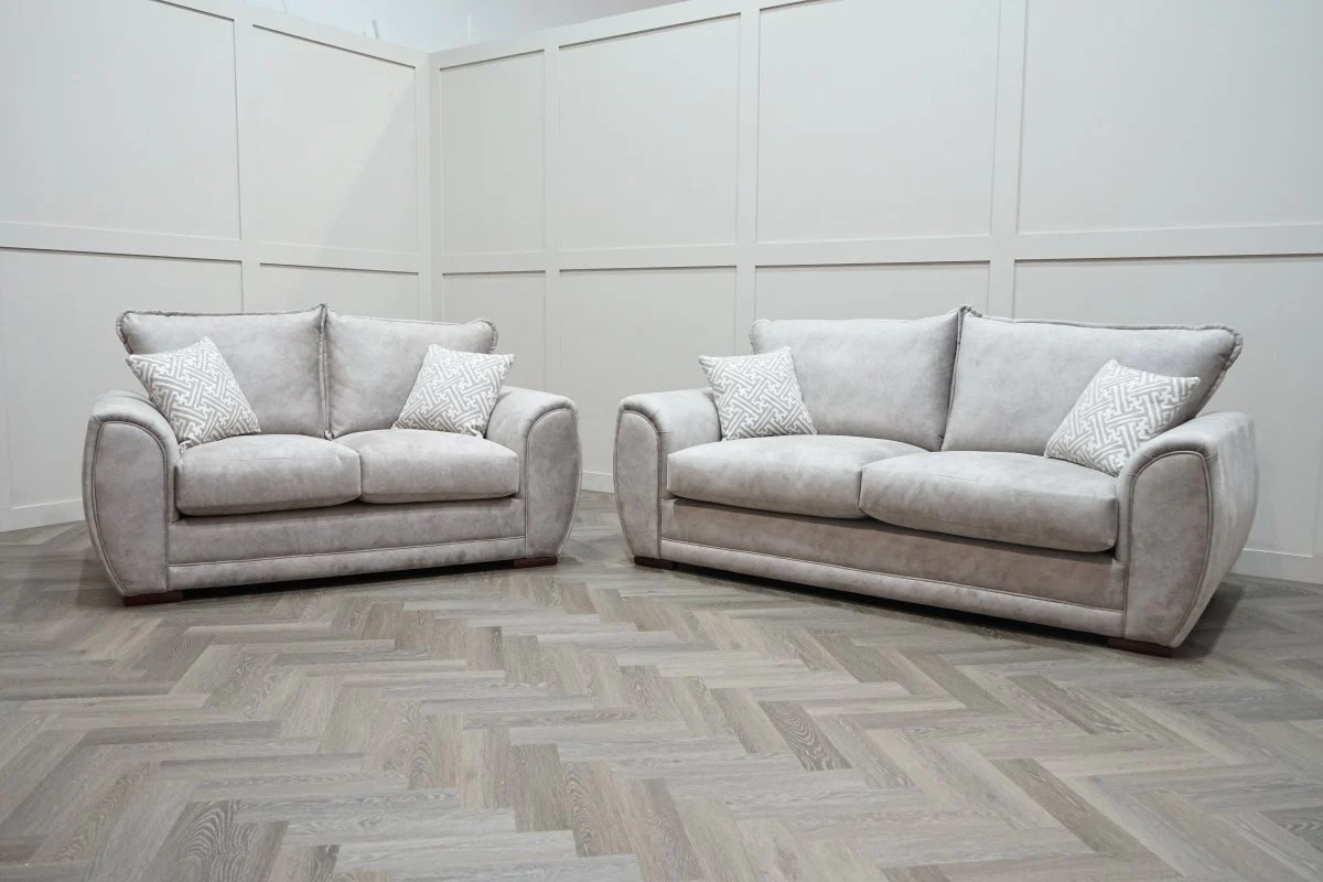 Hourglass 3 + 2.5 Seater Sofa Set, Dapple Oatmeal - Image 5