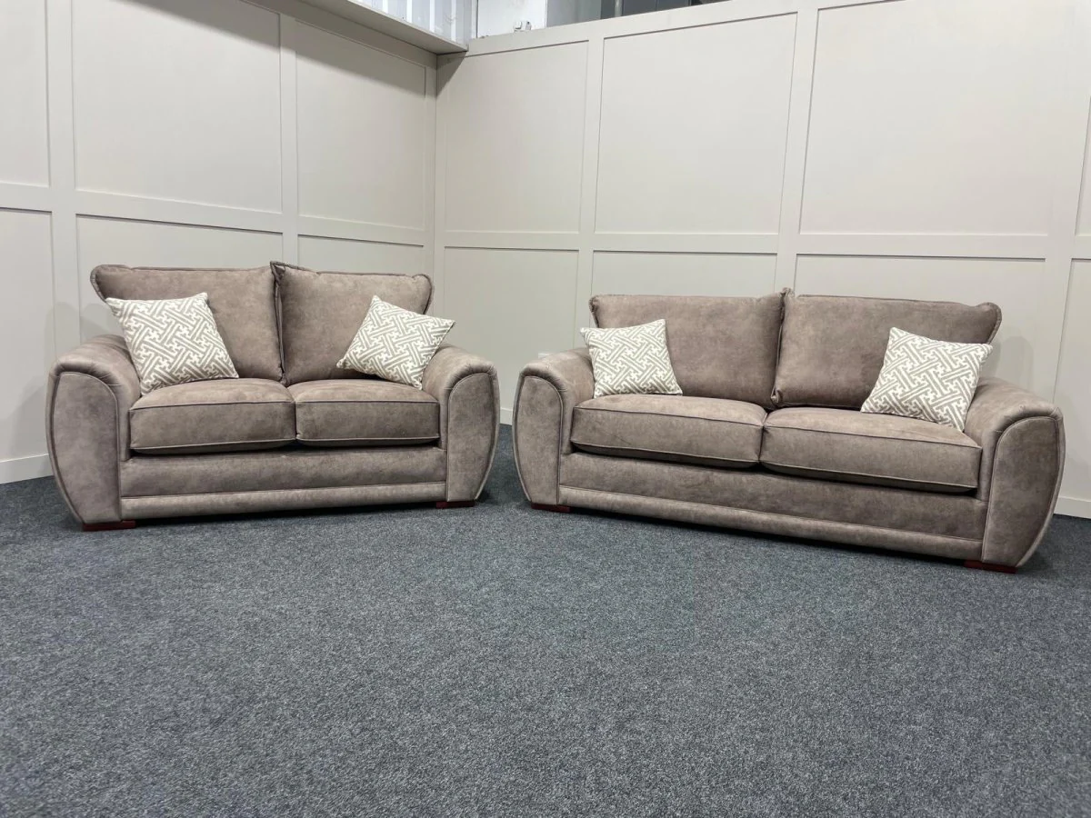 Hourglass 3 + 2.5 Seater Sofa Set, Dapple Chocolate - Image 4