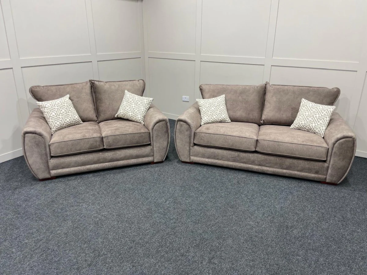 Hourglass 3 + 2.5 Seater Sofa Set, Dapple Chocolate - Image 5