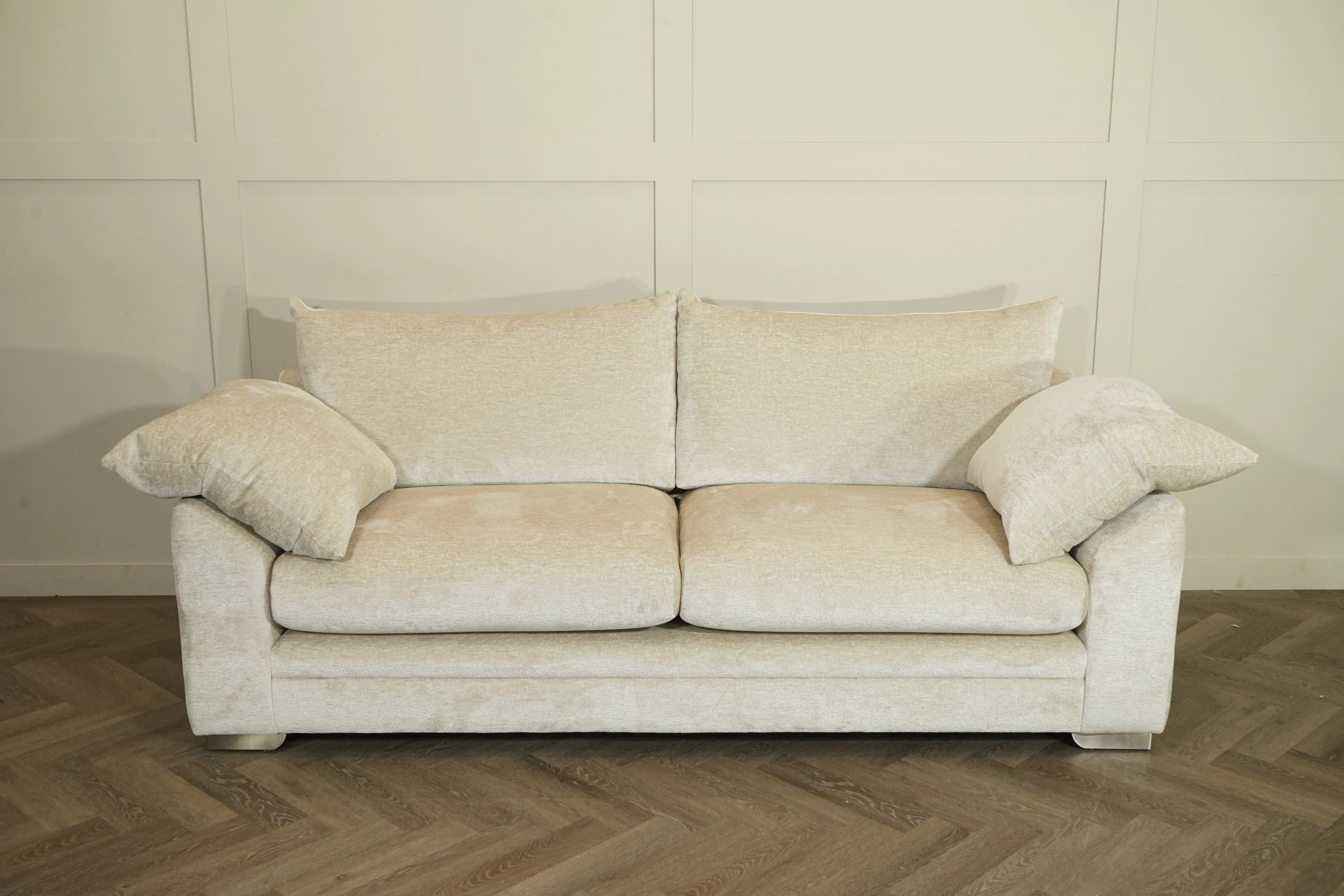 Hoxley Fabric 3 Seater Sofa, Luxe Chenille Natural - Image 3