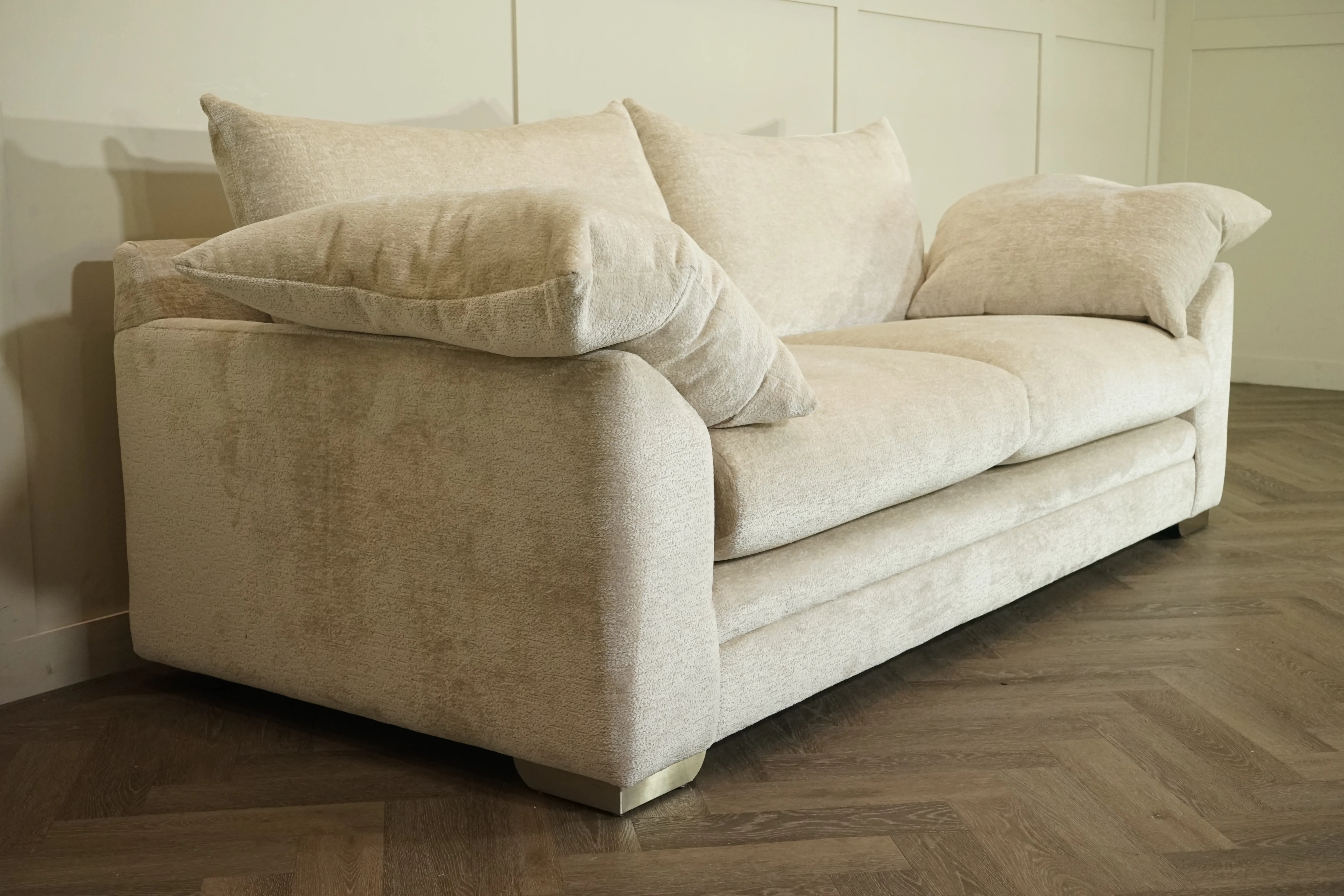 Hoxley Fabric 3 Seater Sofa, Luxe Chenille Natural - Image 8