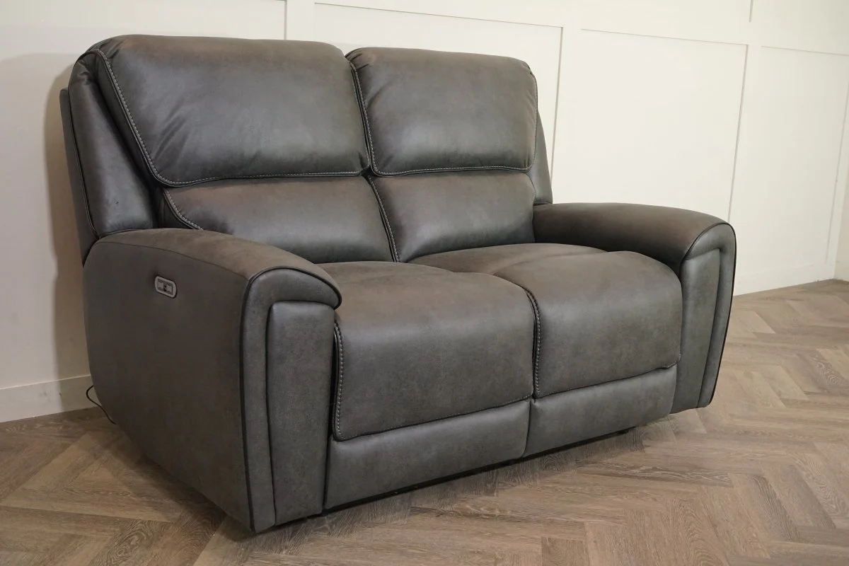 Hudson 2 Seater Power Reclining Sofa – Endurance Fabric – Graphite - Image 12