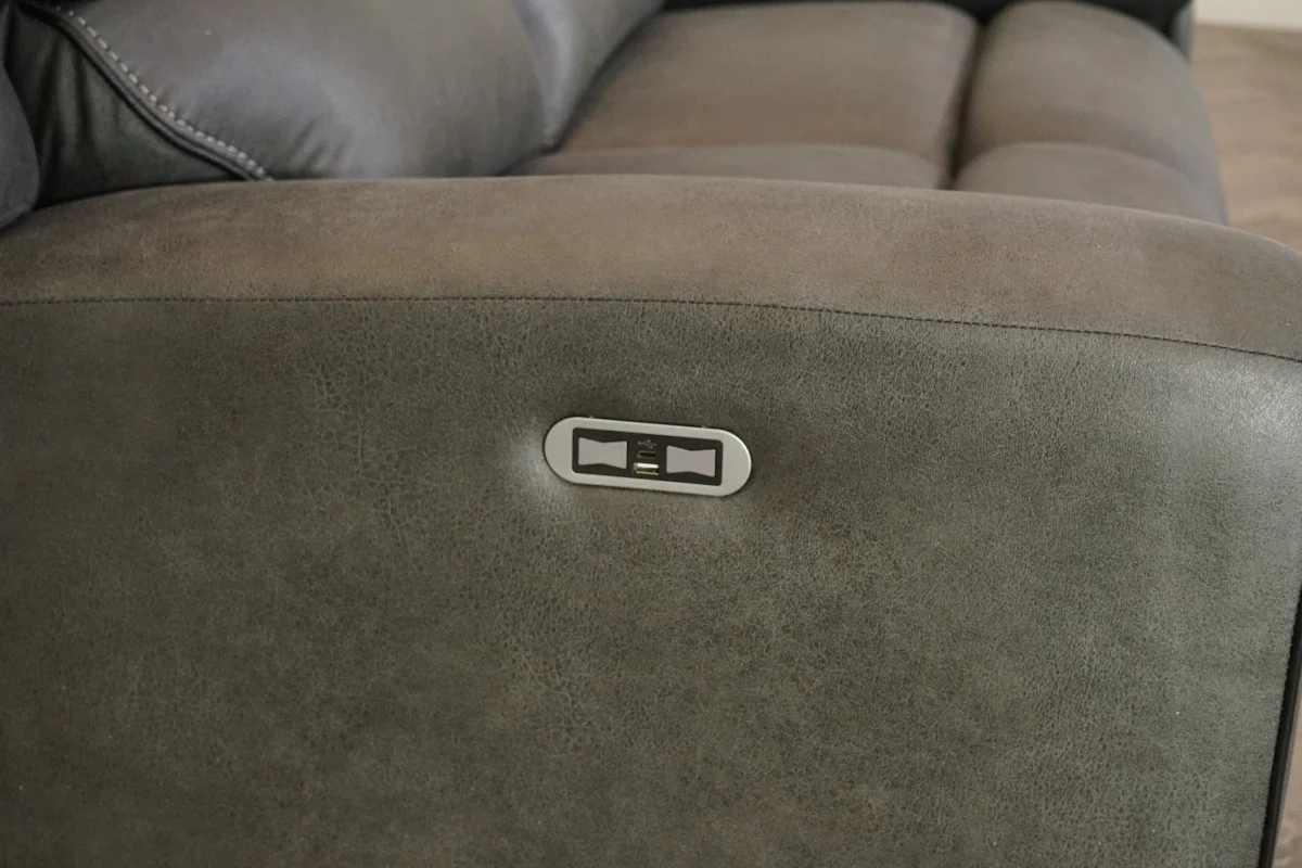 Hudson 2 Seater Power Reclining Sofa – Endurance Fabric – Graphite - Image 11