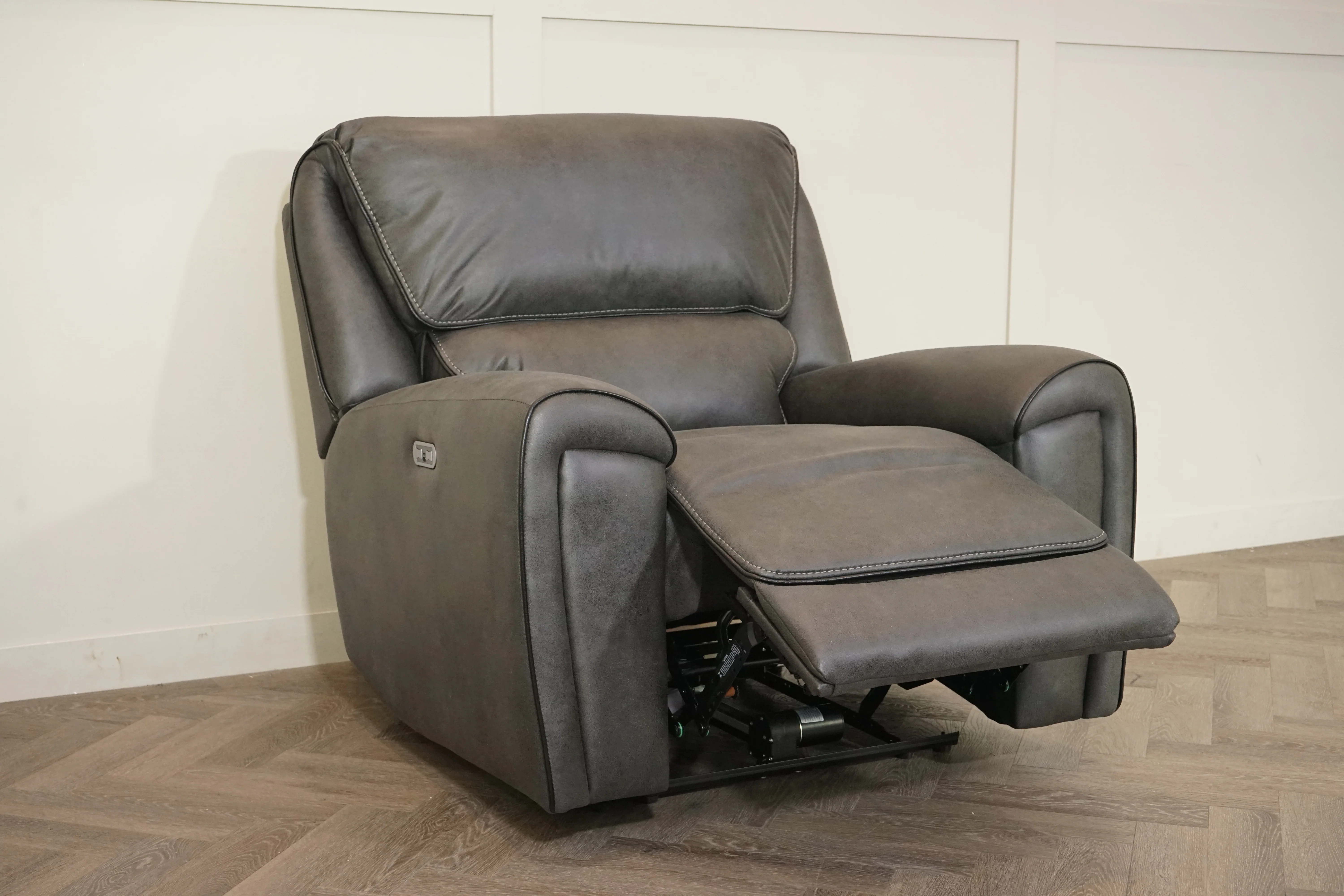 Hudson Power Reclining Armchair – Endurance Fabric – Graphite - Image 4