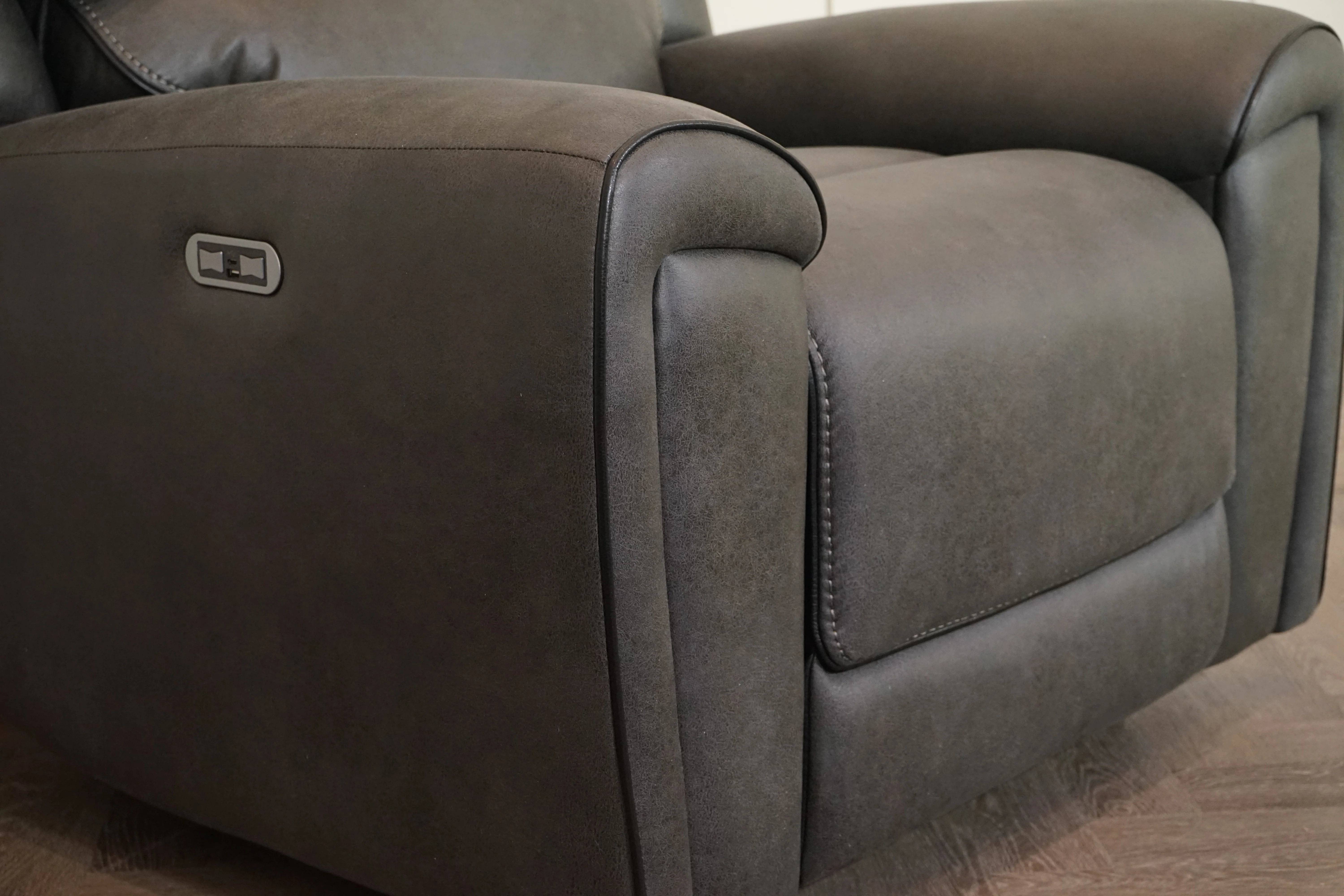 Hudson Power Reclining Armchair – Endurance Fabric – Graphite - Image 9