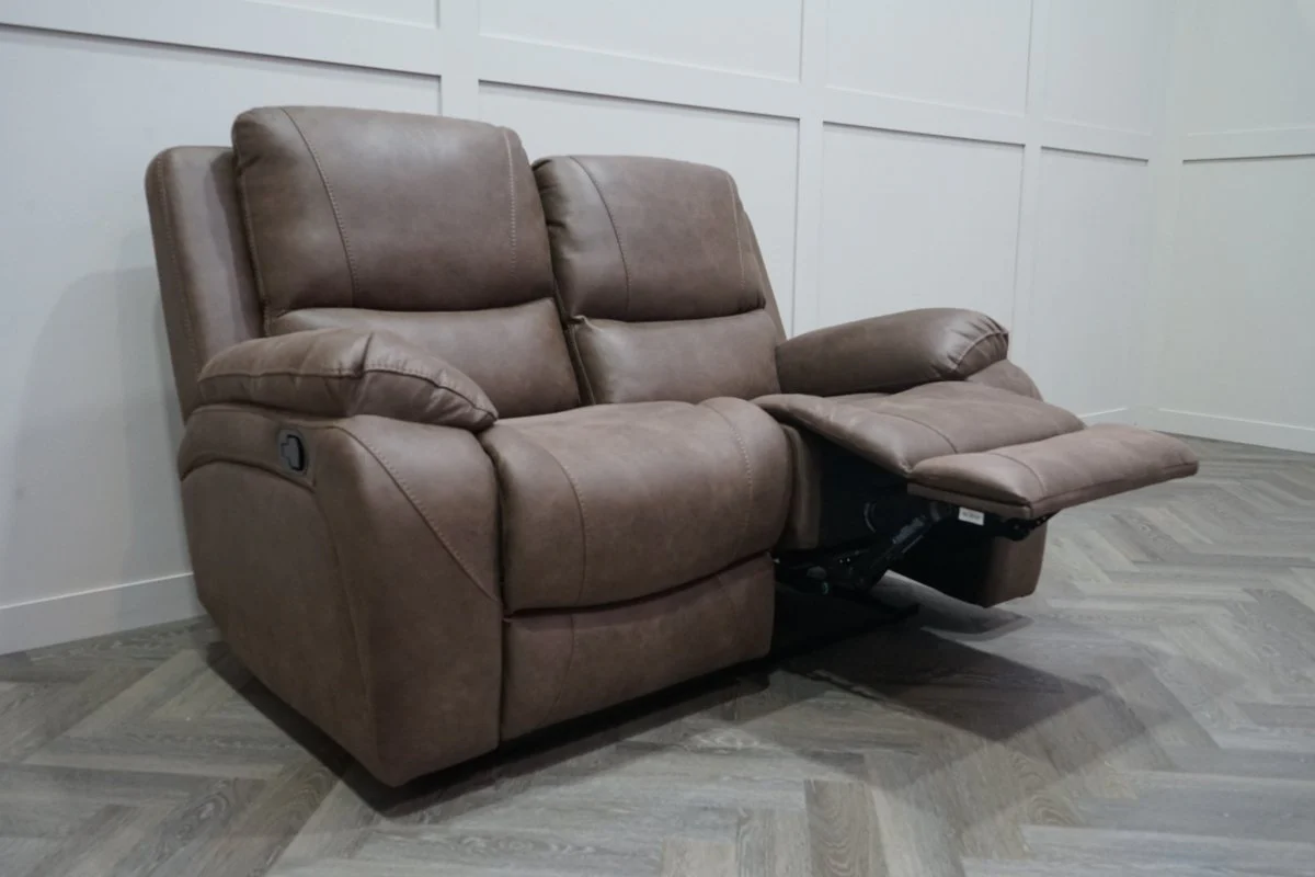 Isobel 2 Seater Manual Recliner Sofa, Endurance Chocolate - Image 3