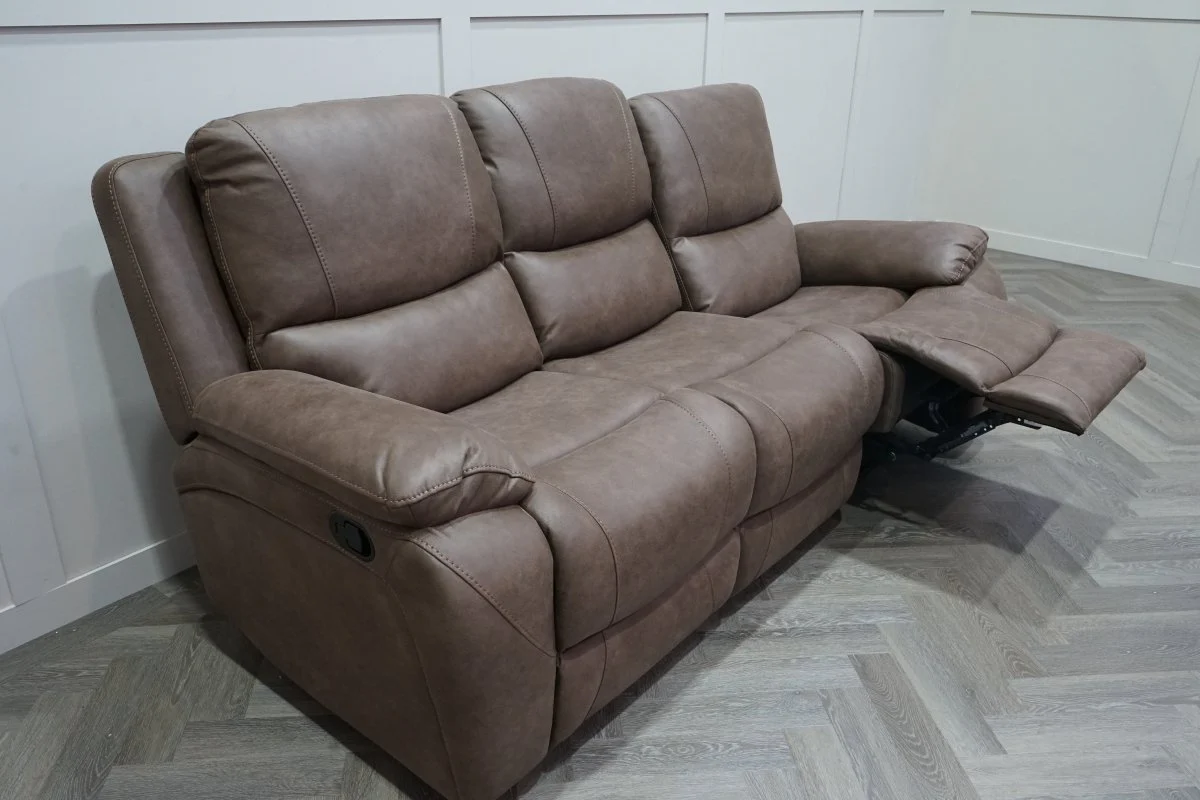 Isobel 3 Seater Manual Recliner Sofa, Endurance Chocolate - Image 13