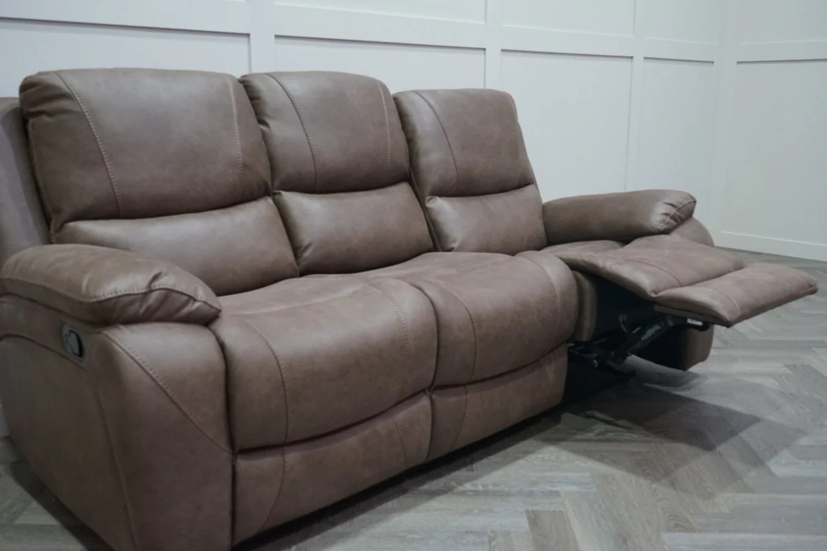 Isobel 3 Seater Manual Recliner Sofa, Endurance Chocolate - Image 5