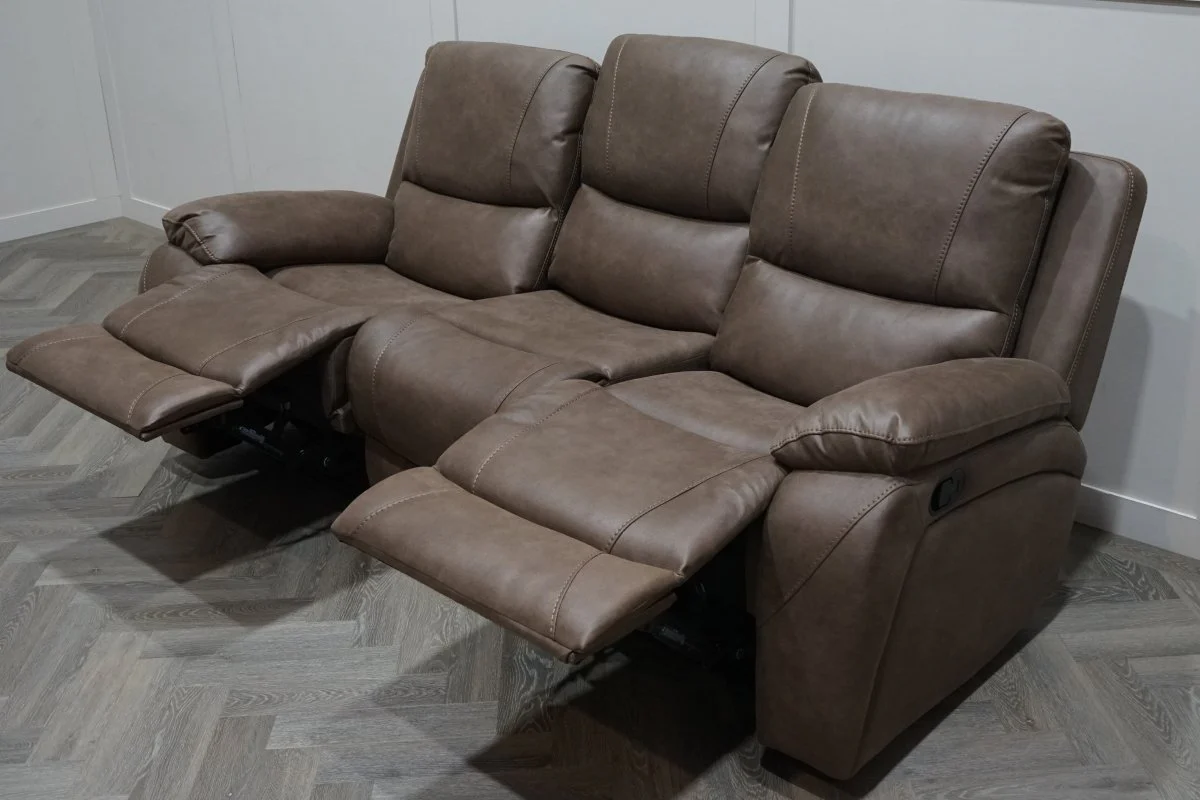 Isobel 3 Seater Manual Recliner Sofa, Endurance Chocolate - Image 8