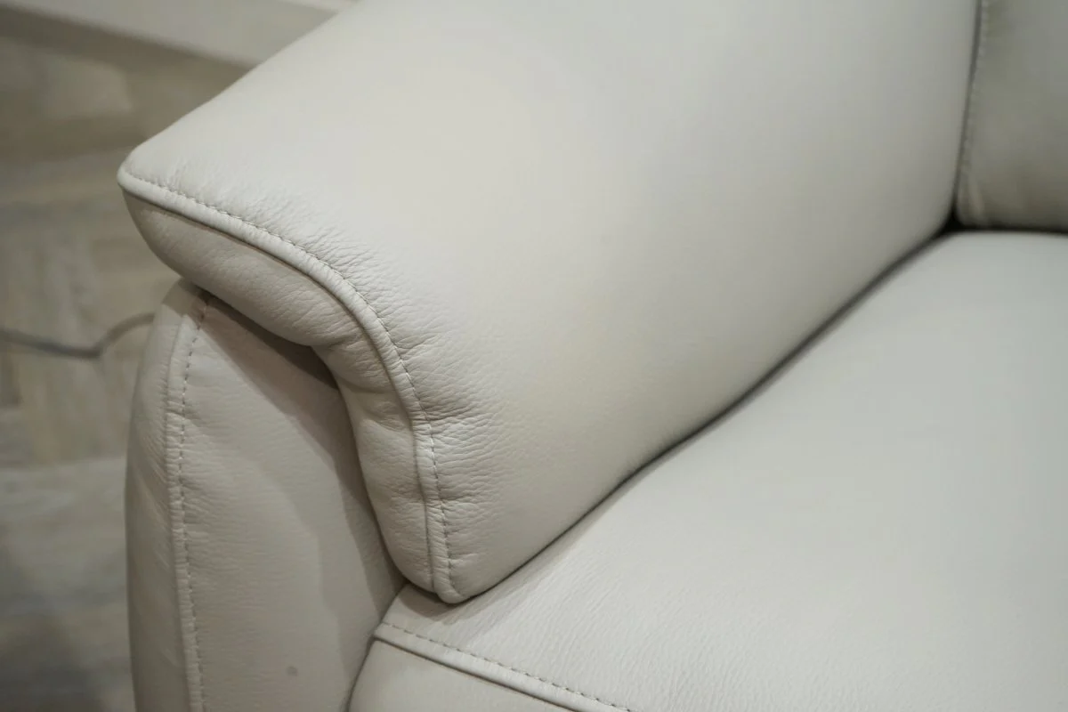 Jade 3 + 2 Seater Leather Power Reclining Sofa with Telescopic Headrests, Lead Grey - Image 4